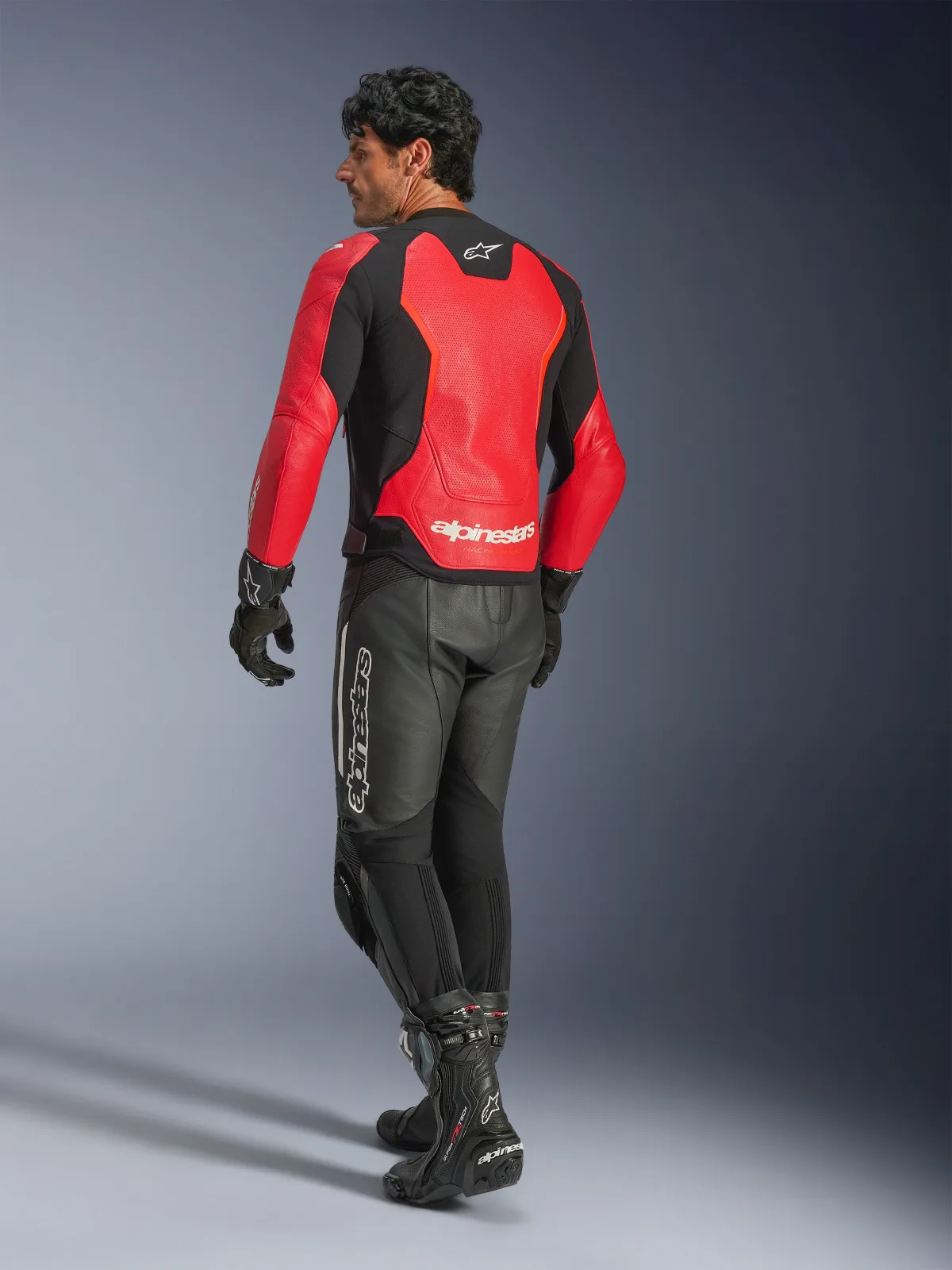 Кожено яке Alpinestars GP Force V2 Air Red Red Fluo