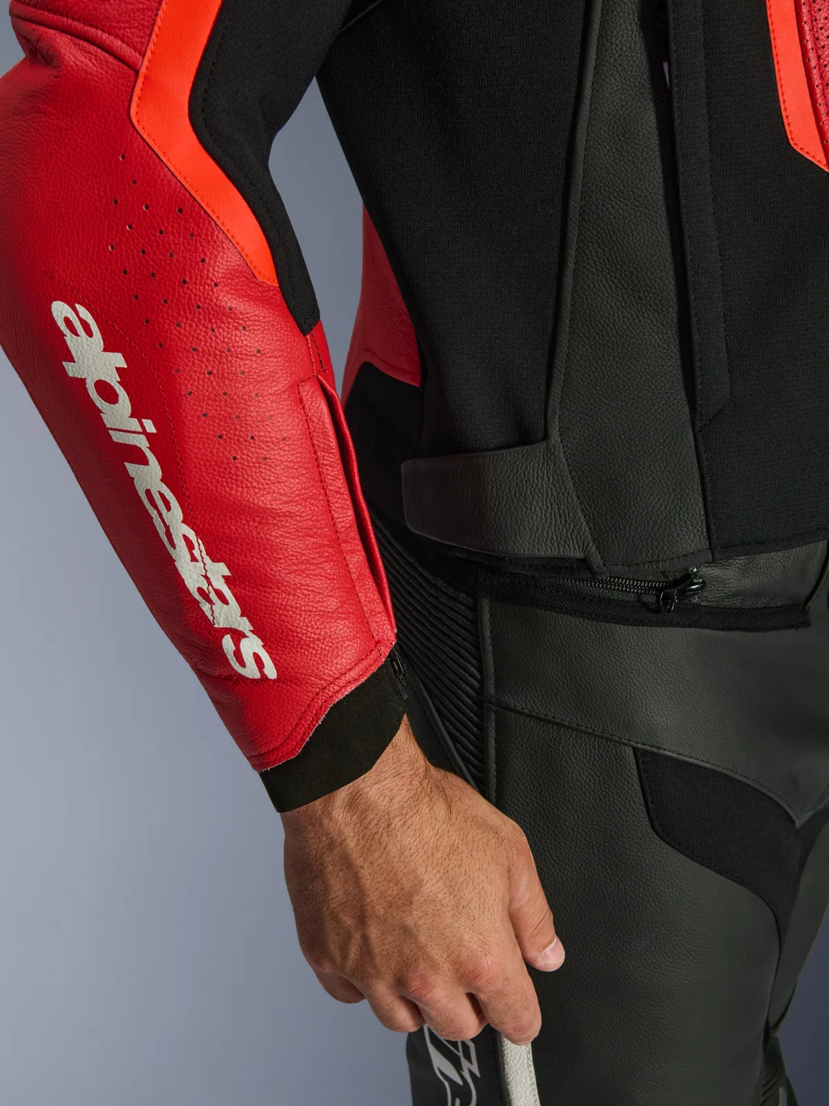 Кожено яке Alpinestars GP Force V2 Air Red Red Fluo