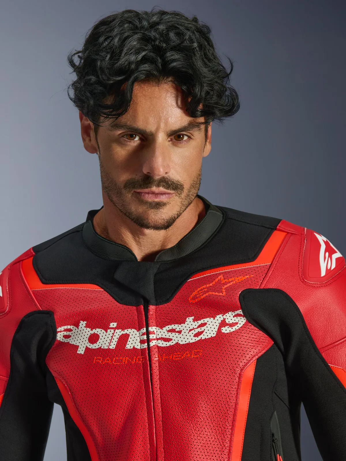 Кожено яке Alpinestars GP Force V2 Air Red Red Fluo