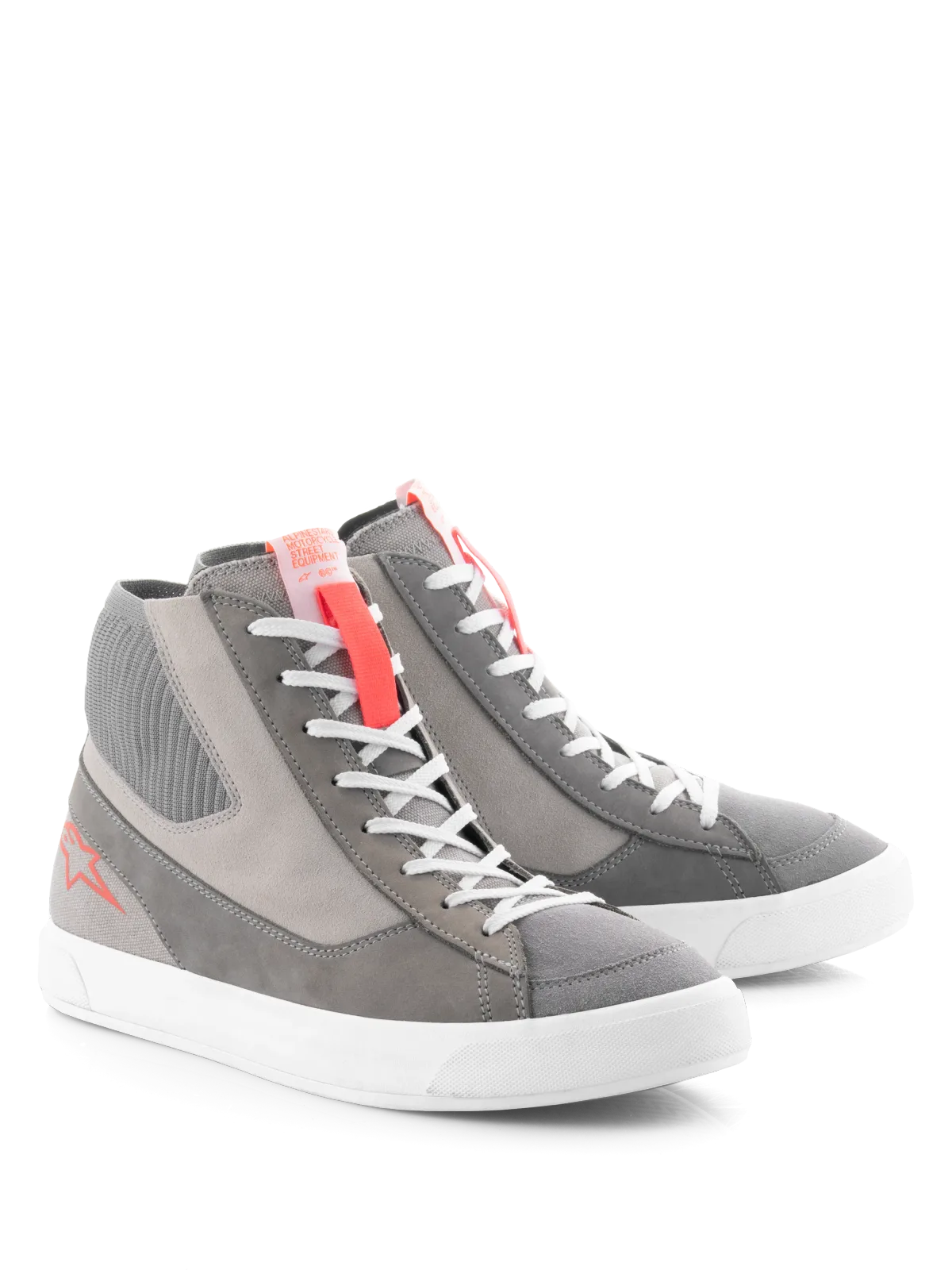 Мото обувки Alpinestars Stated Light Gray Red Fluo White