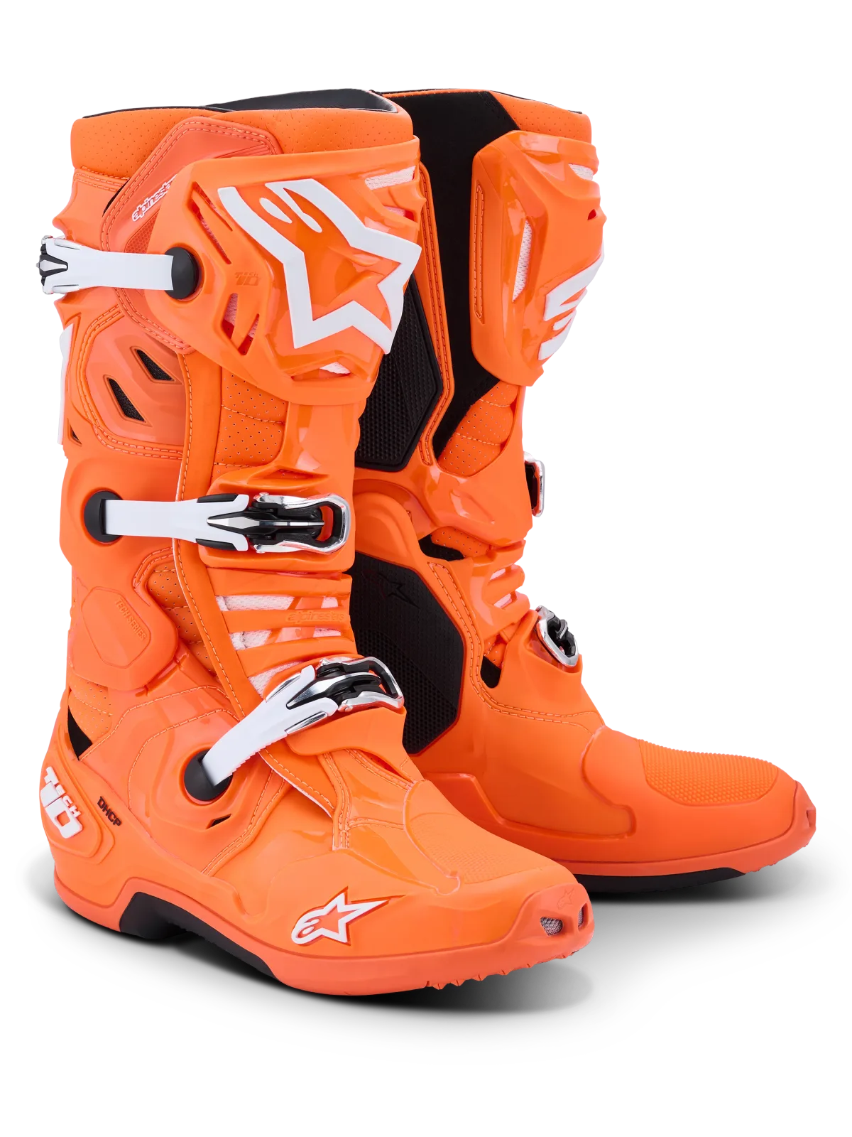 Мотокрос ботуши Alpinestars Tech 10 Supervented Orange Fluo Black White