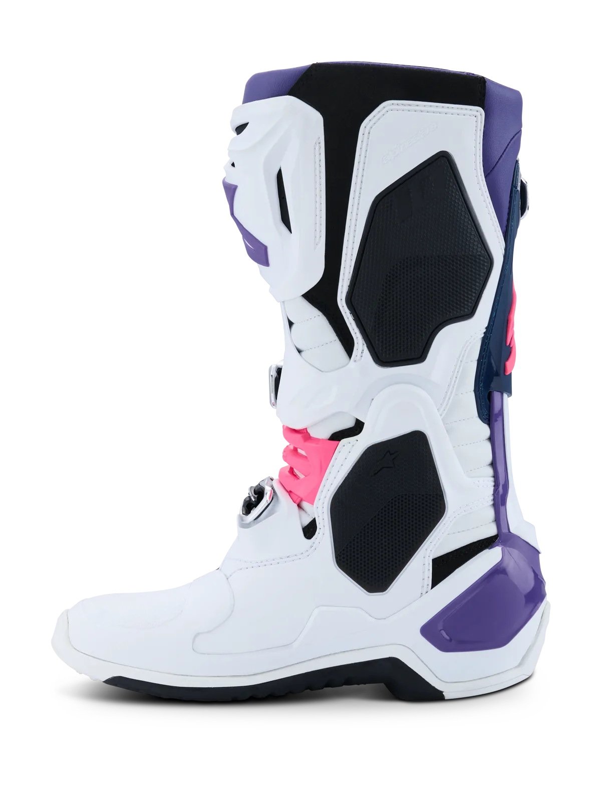Мотокрос ботуши Alpinestars Tech 10 White Violet Navy Blue Pink Fluo