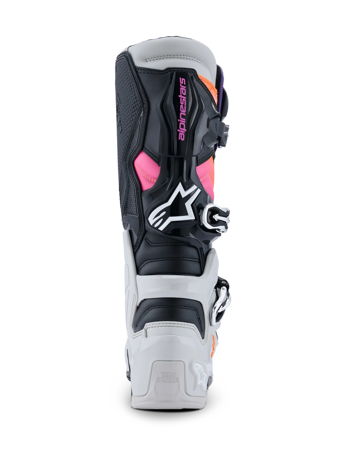 Мотокрос ботуши Alpinestars Tech 7 Black Light Gray Orange Fluo Magenta