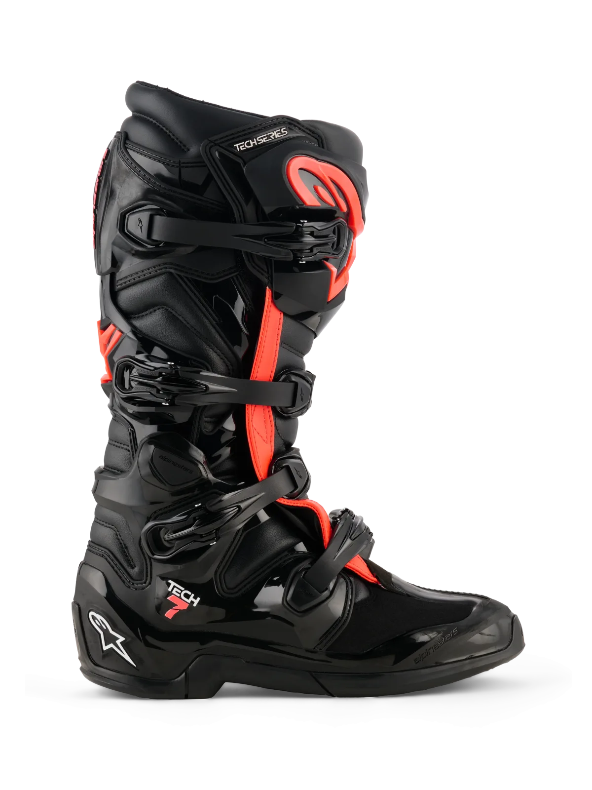 Мотокрос ботуши Alpinestars Tech 7 Black Red Fluo