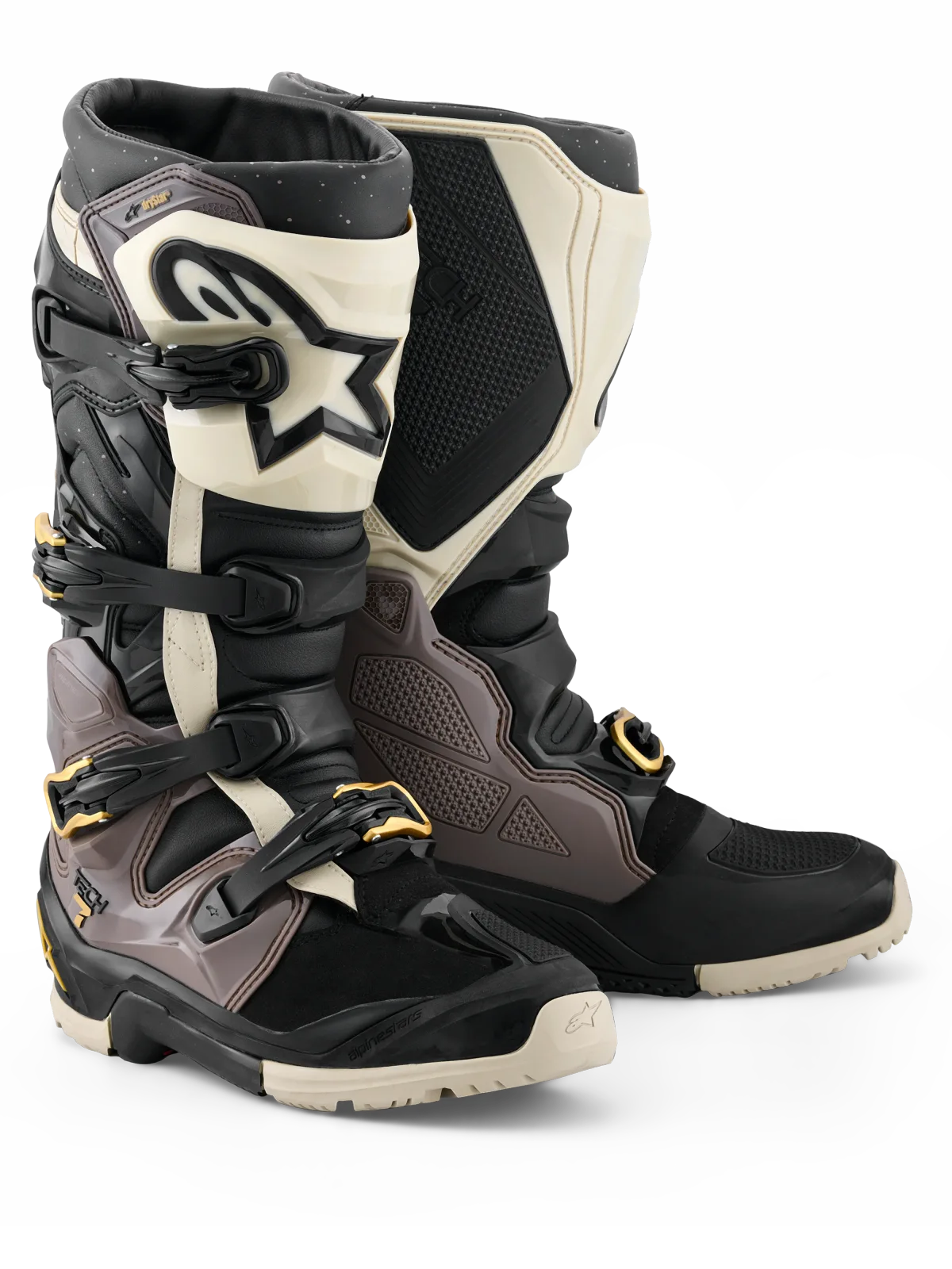 Мотокрос ботуши Alpinestars Tech 7 Enduro Drystar Black Dark Gray Gold