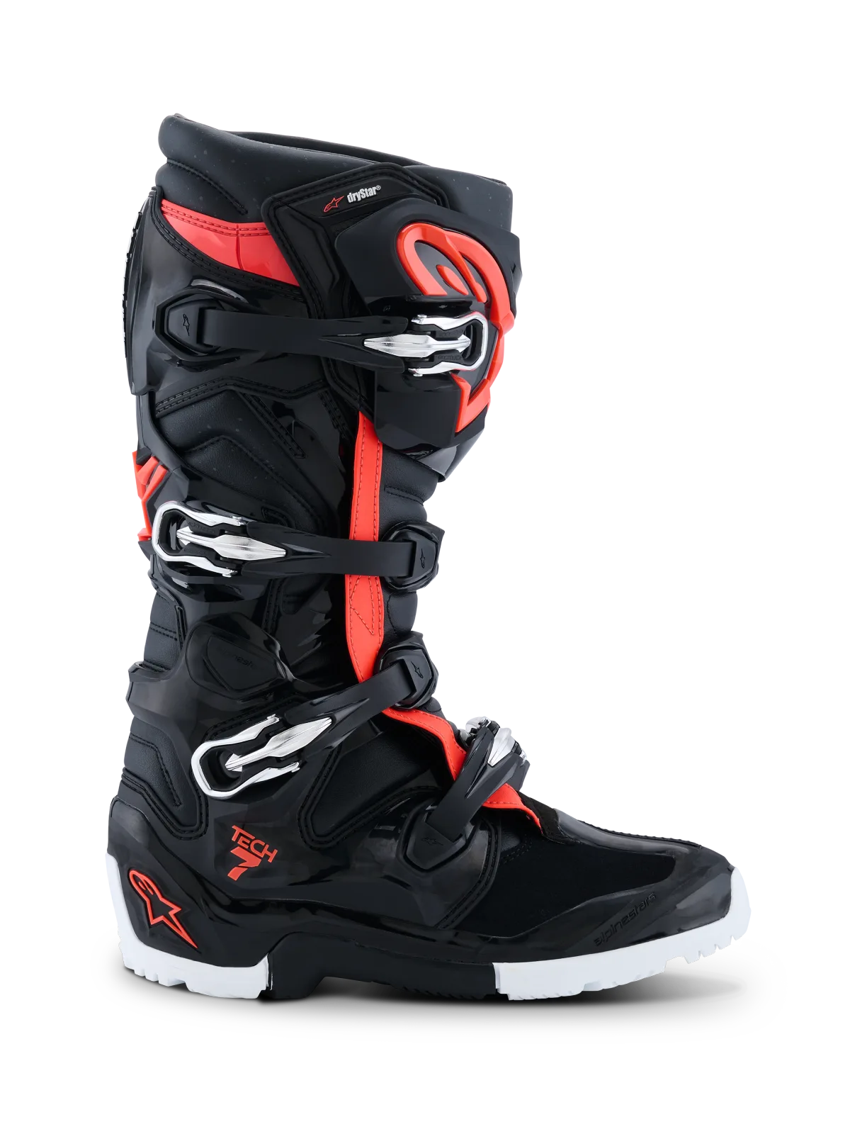Мотокрос ботуши Alpinestars Tech 7 Enduro Drystar Black Red Fluo White