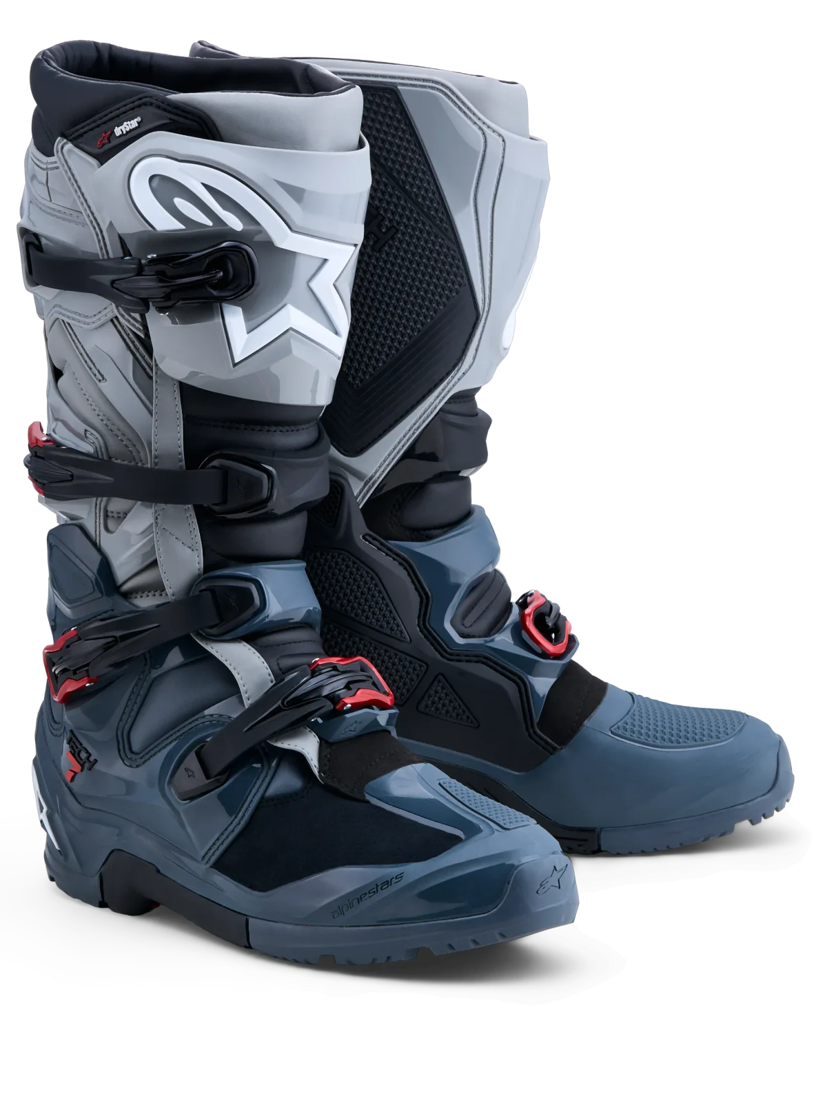 Мотокрос ботуши Alpinestars Tech 7 Enduro Drystar Dark Gray Mid Gray Bright Red
