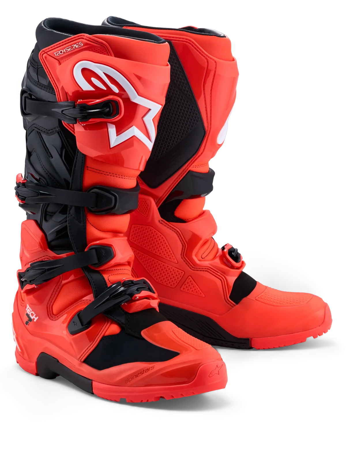 Мотокрос ботуши Alpinestars Tech 7 Enduro Red Fluo Black