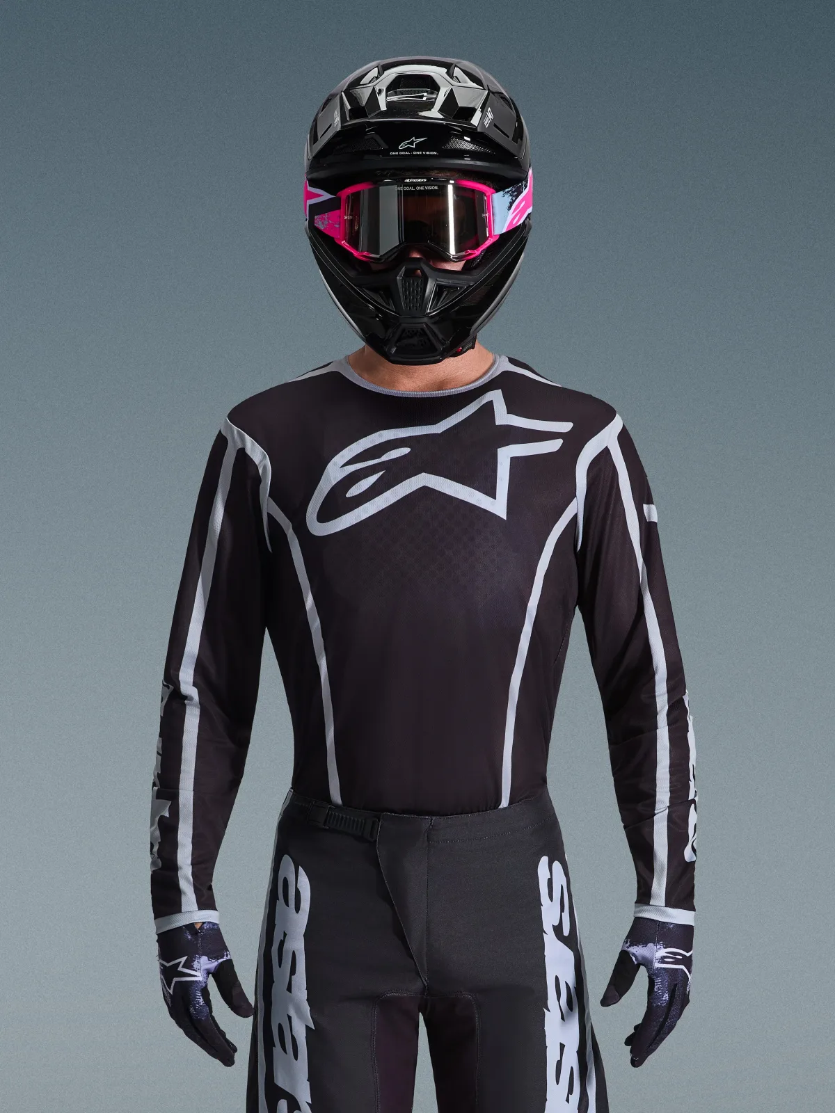 Мотокрос джърси Alpinestars Fluid Apex Black Gray