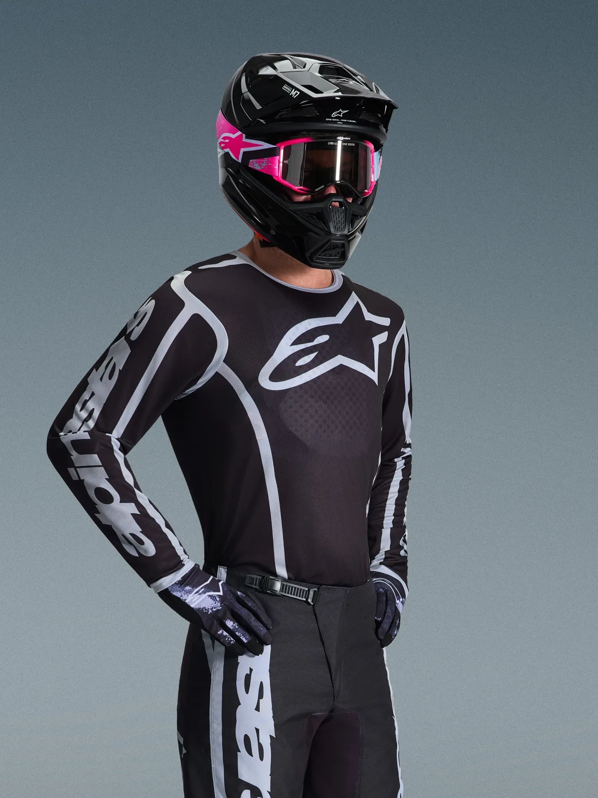 Мотокрос джърси Alpinestars Fluid Apex Black Gray