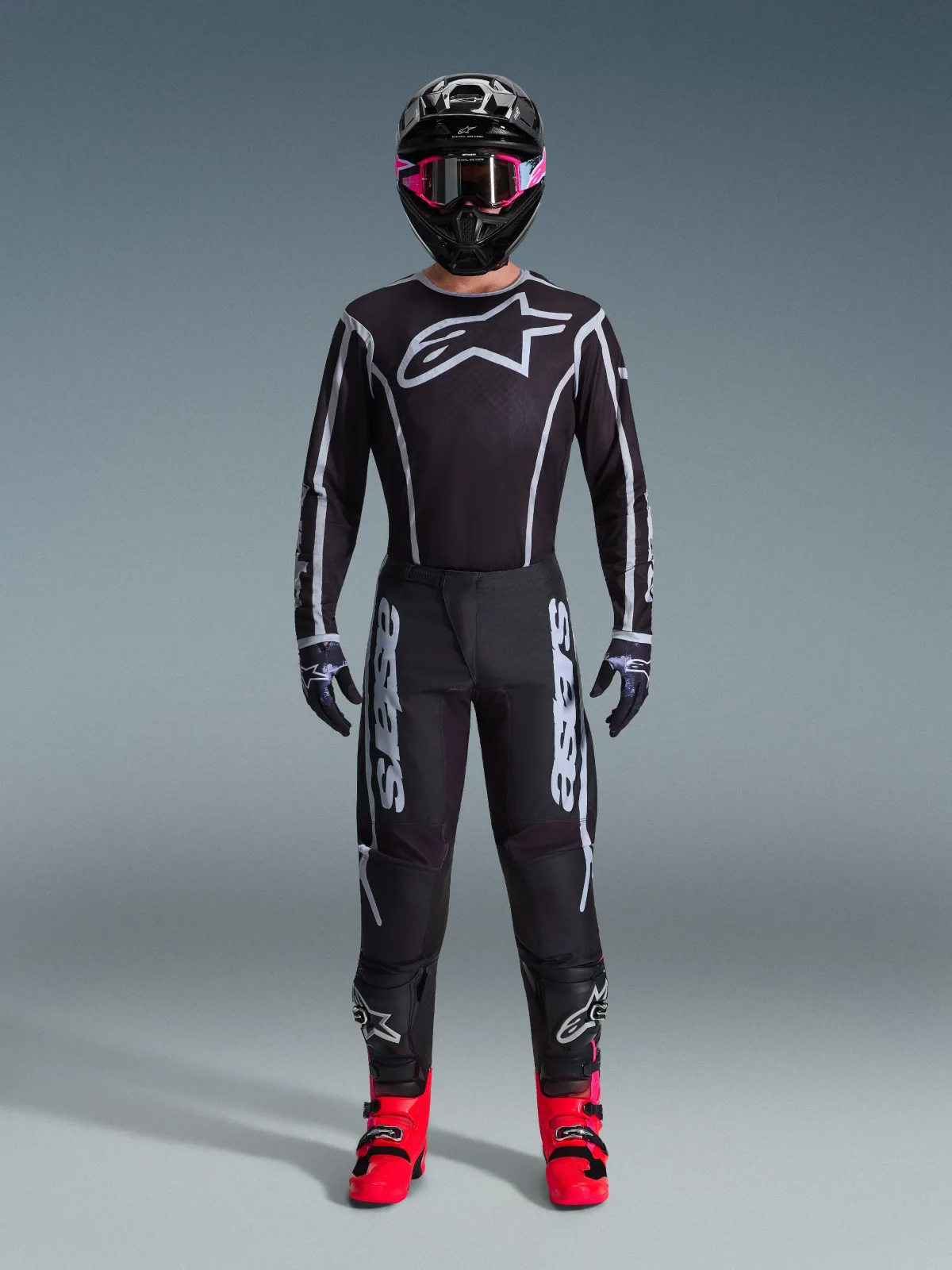 Мотокрос джърси Alpinestars Fluid Apex Black Gray