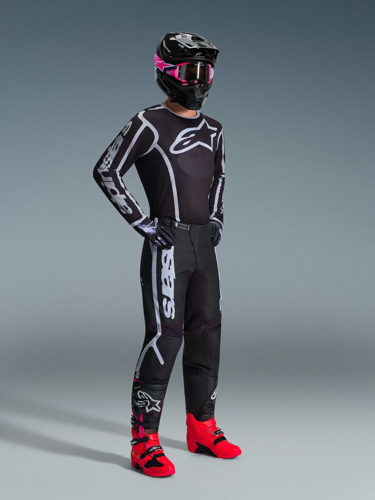 Мотокрос джърси Alpinestars Fluid Apex Black Gray