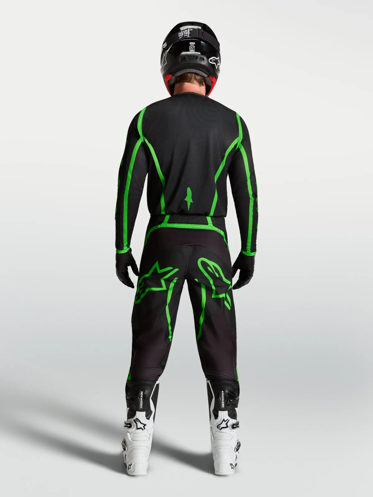 Мотокрос джърси Alpinestars Fluid Apex V2 Black Green Fluo