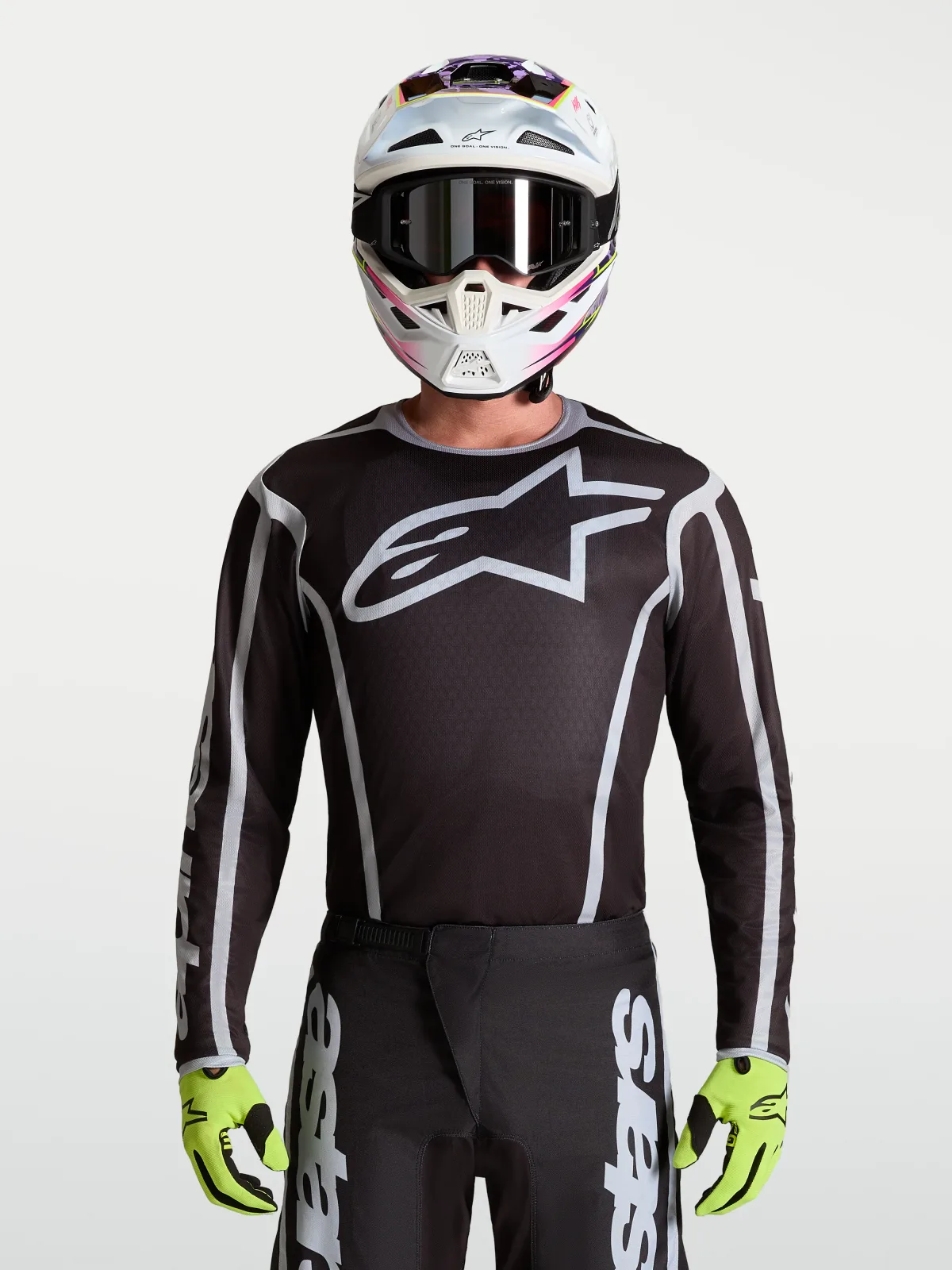 Мотокрос джърси Alpinestars Fluid Apex V2 Black Silver