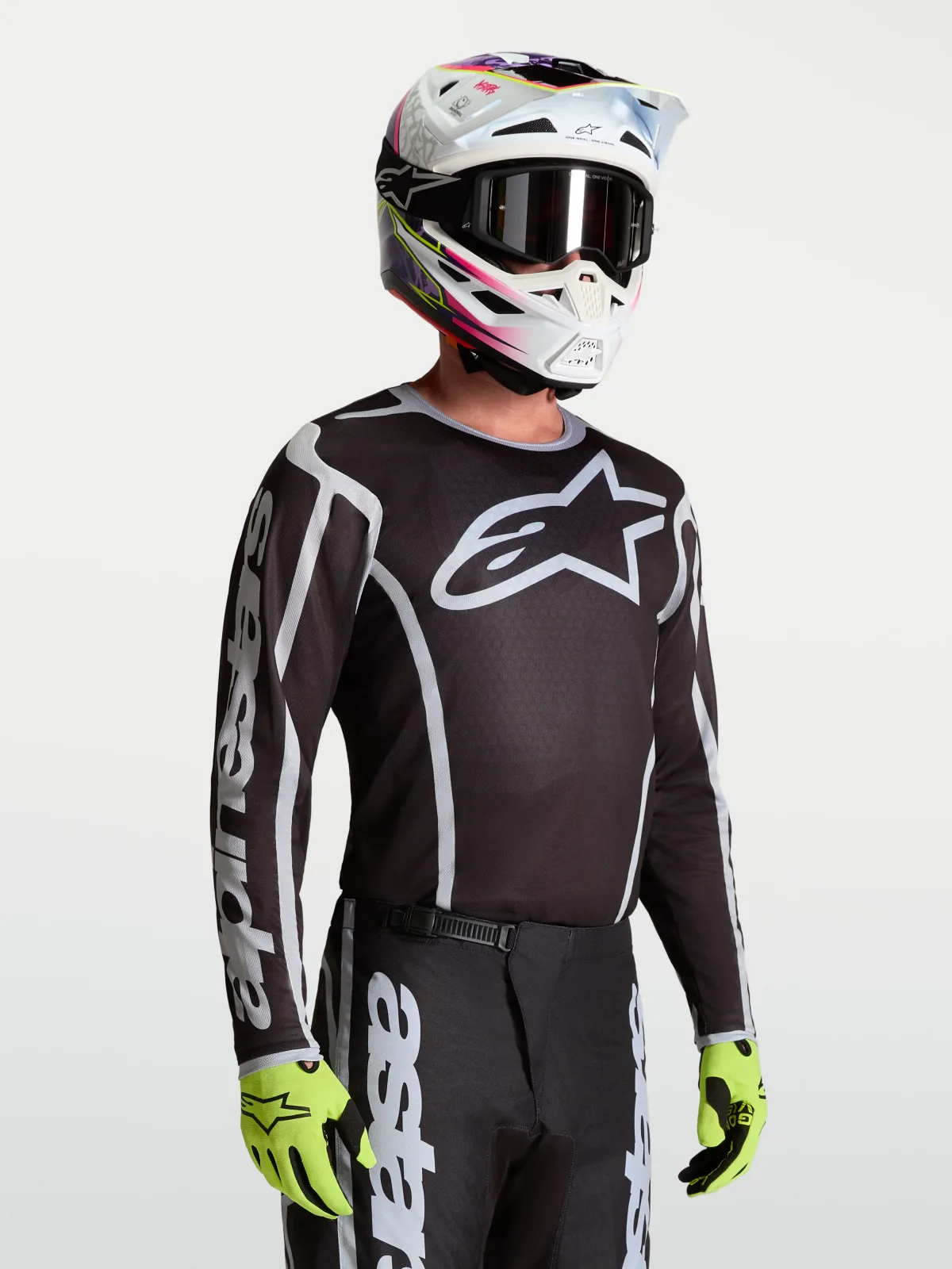 Мотокрос джърси Alpinestars Fluid Apex V2 Black Silver