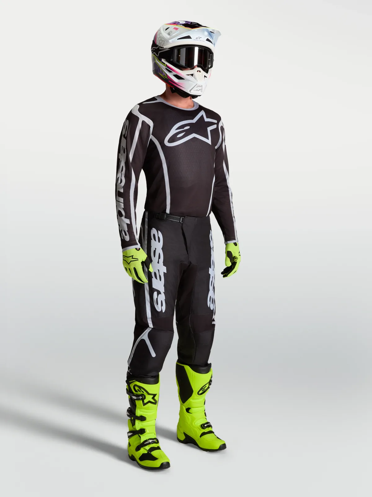 Мотокрос джърси Alpinestars Fluid Apex V2 Black Silver