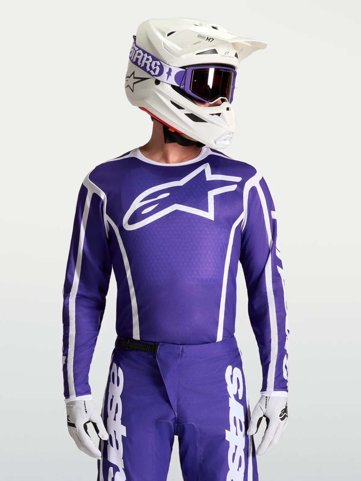 Мотокрос джърси Alpinestars Fluid Apex V2 Deep Blue White