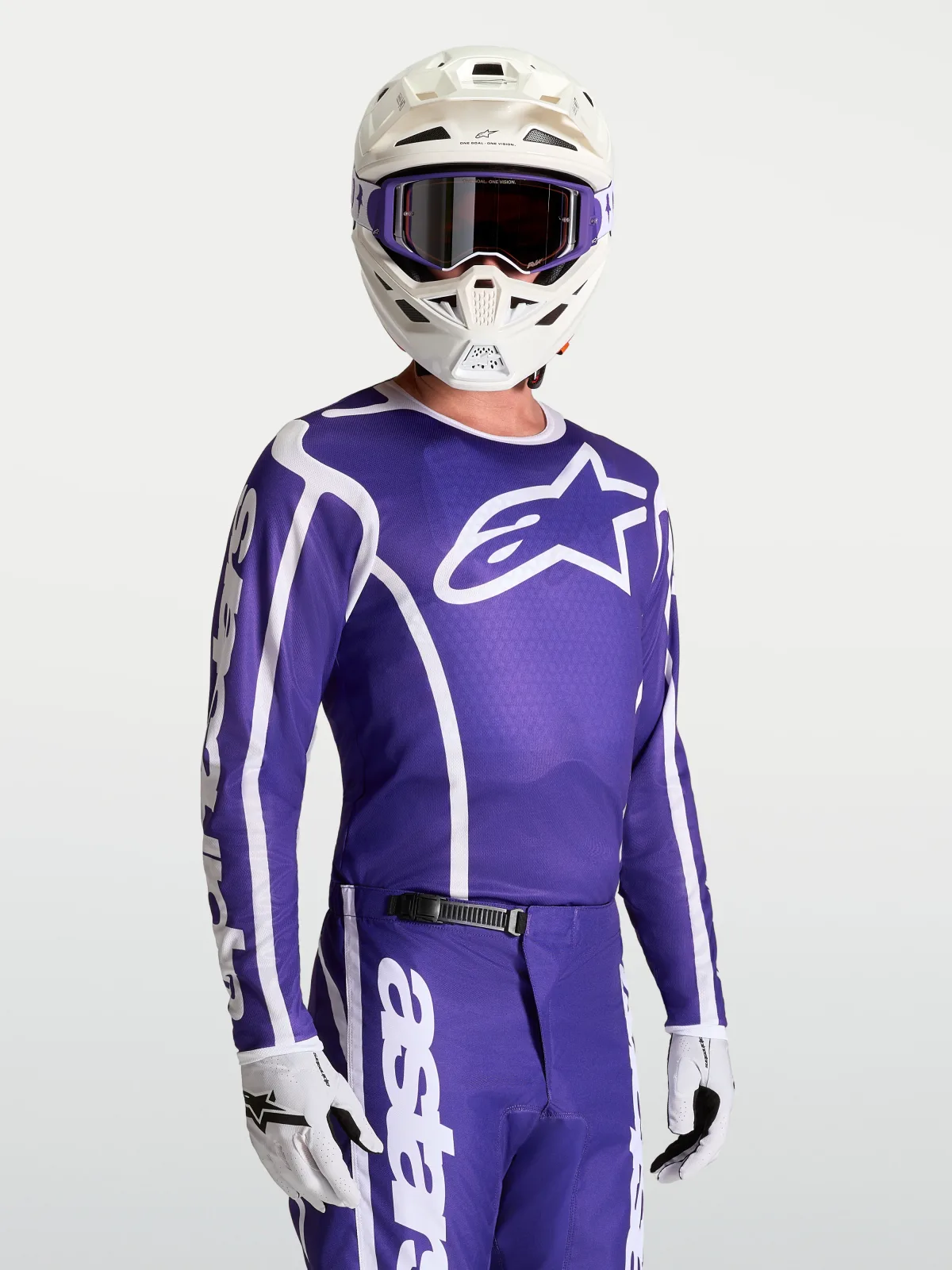 Мотокрос джърси Alpinestars Fluid Apex V2 Deep Blue White