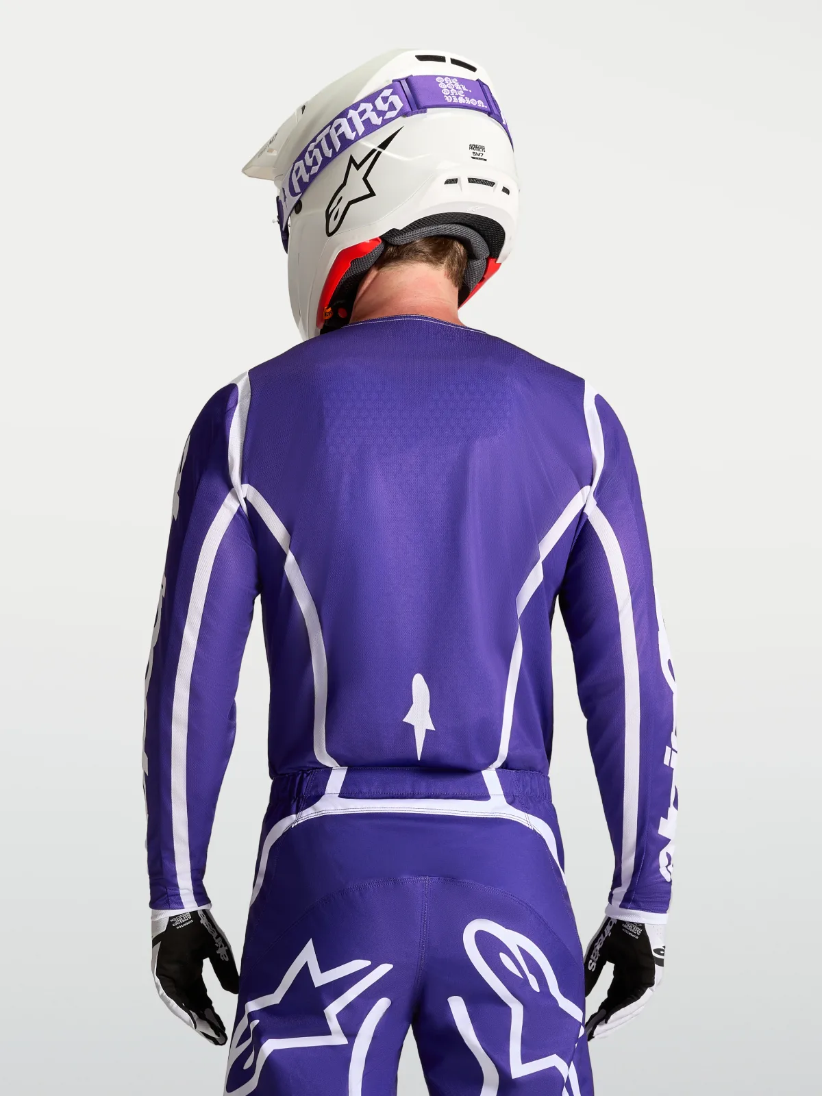 Мотокрос джърси Alpinestars Fluid Apex V2 Deep Blue White