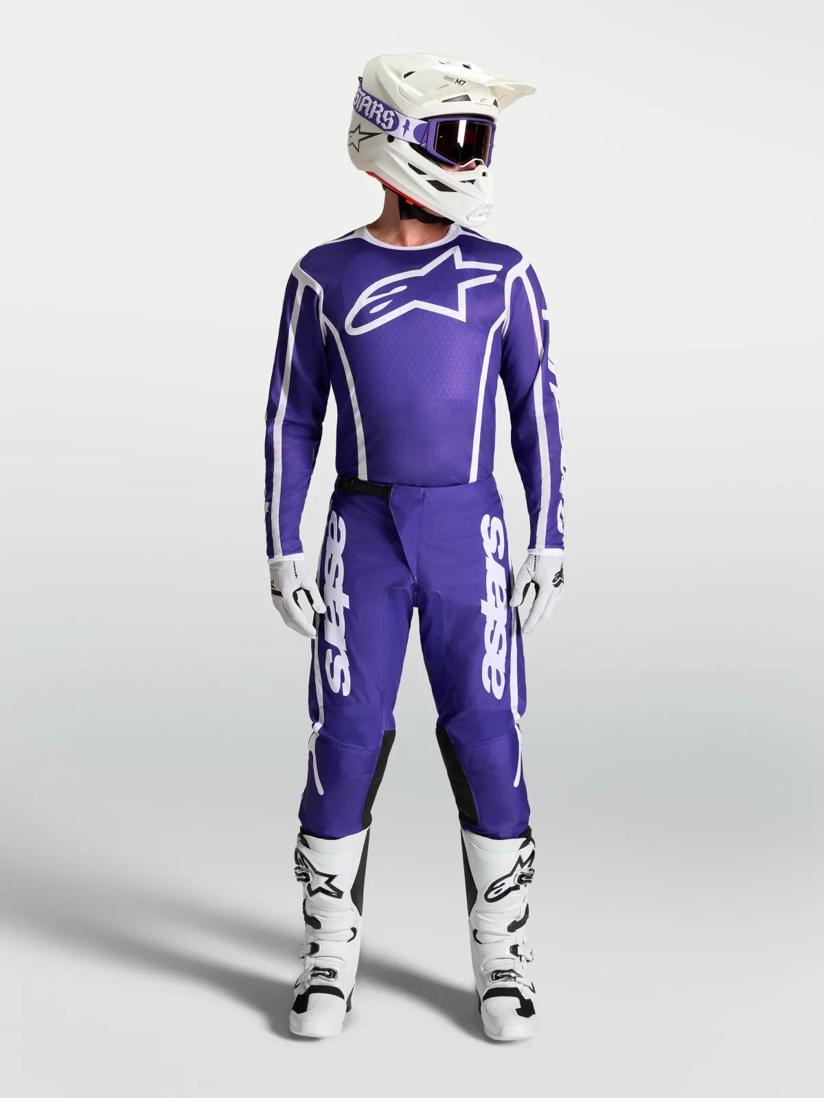 Мотокрос джърси Alpinestars Fluid Apex V2 Deep Blue White