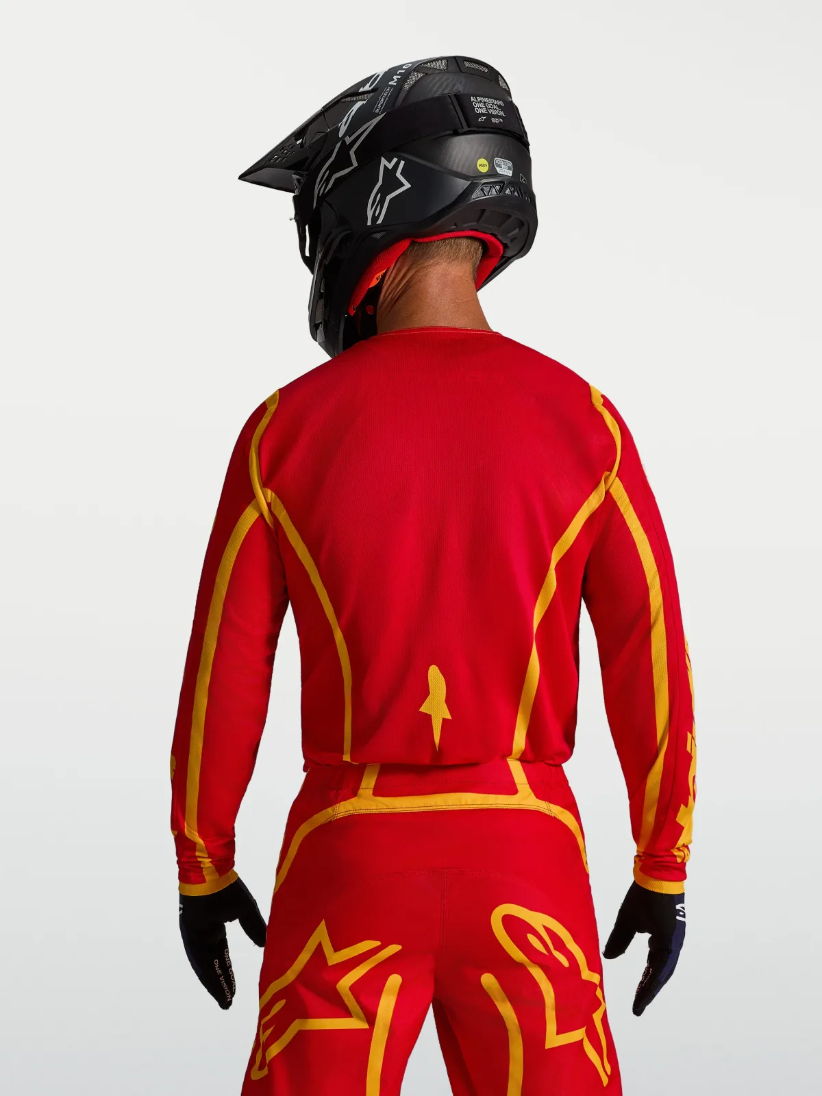 Мотокрос джърси Alpinestars Fluid Apex V2 Fire Red Gold