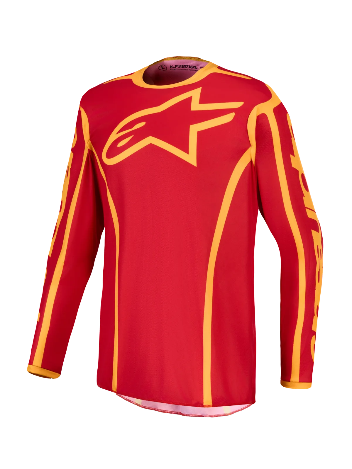 Мотокрос джърси Alpinestars Fluid Apex V2 Fire Red Gold