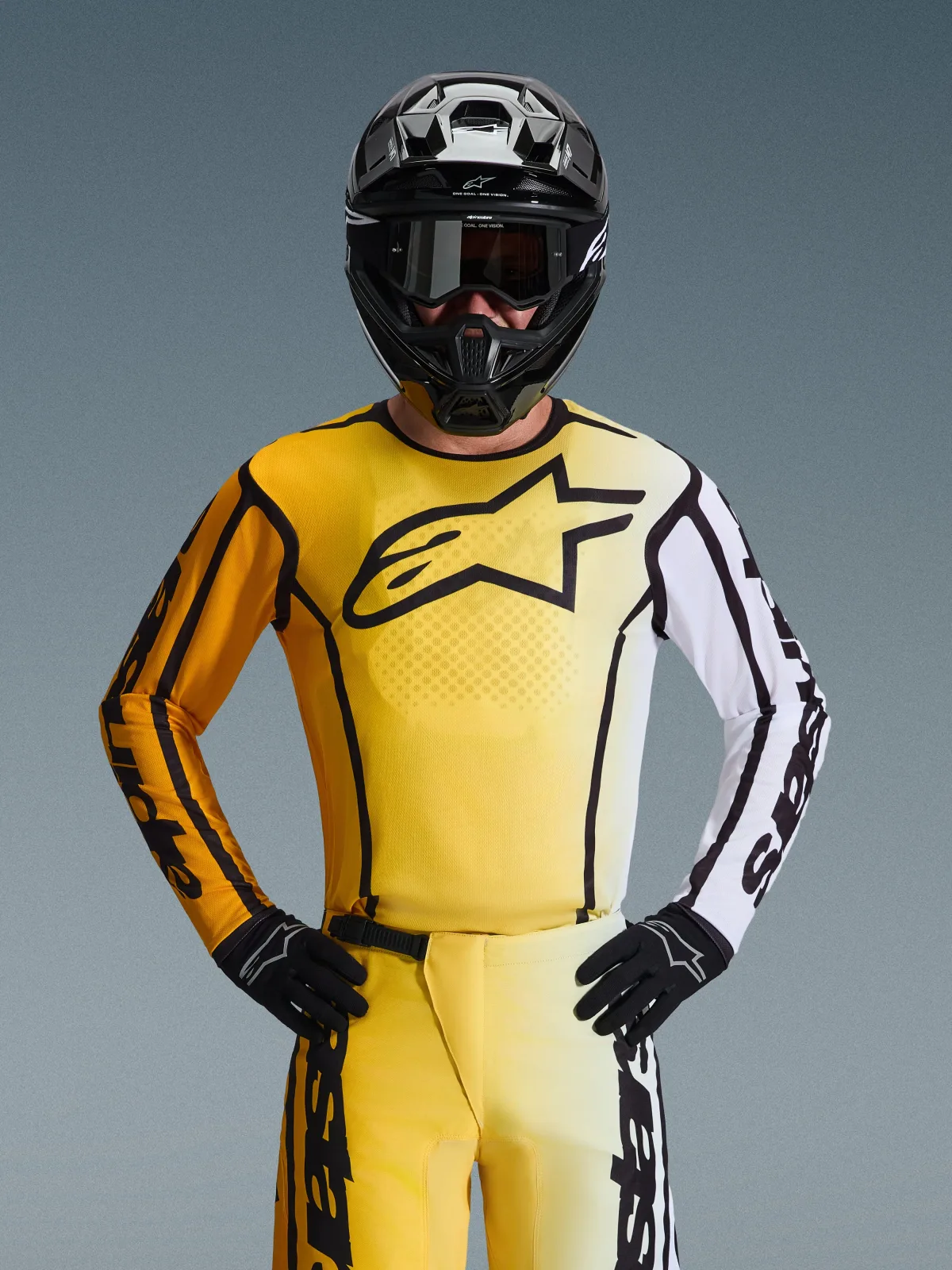 Мотокрос джърси Alpinestars Fluid Apex Yellow Black