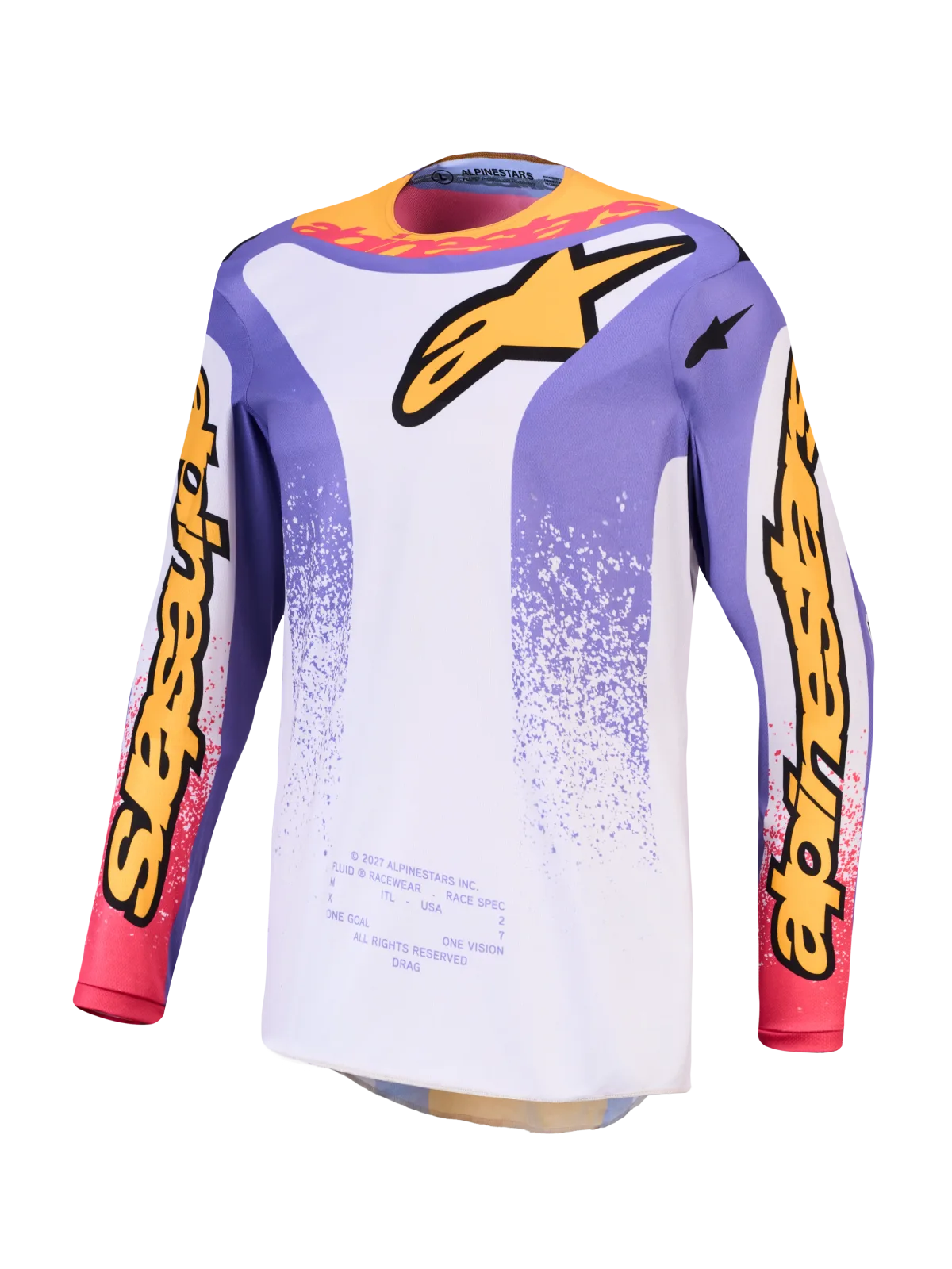 Мотокрос джърси Alpinestars Fluid Drag Light Lilac Blue Iris Gold