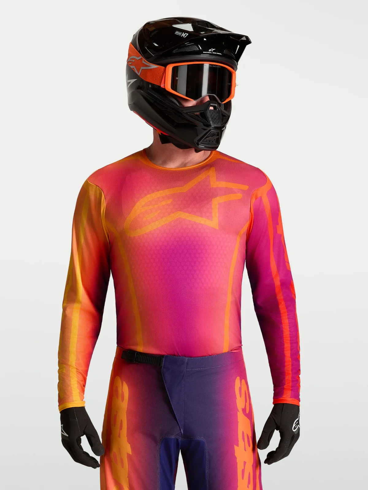 Мотокрос джърси Alpinestars Fluid Kepler Dark Purple Orange