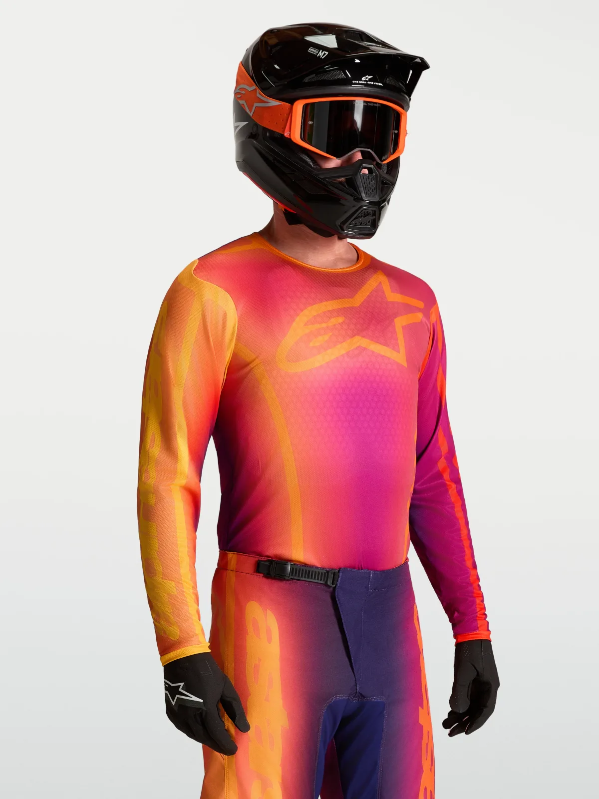 Мотокрос джърси Alpinestars Fluid Kepler Dark Purple Orange