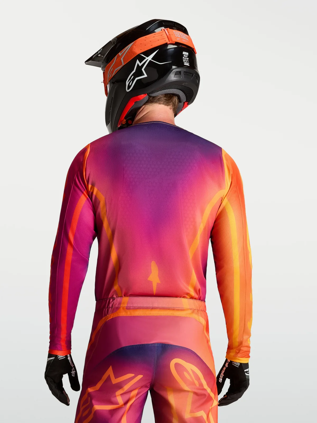 Мотокрос джърси Alpinestars Fluid Kepler Dark Purple Orange