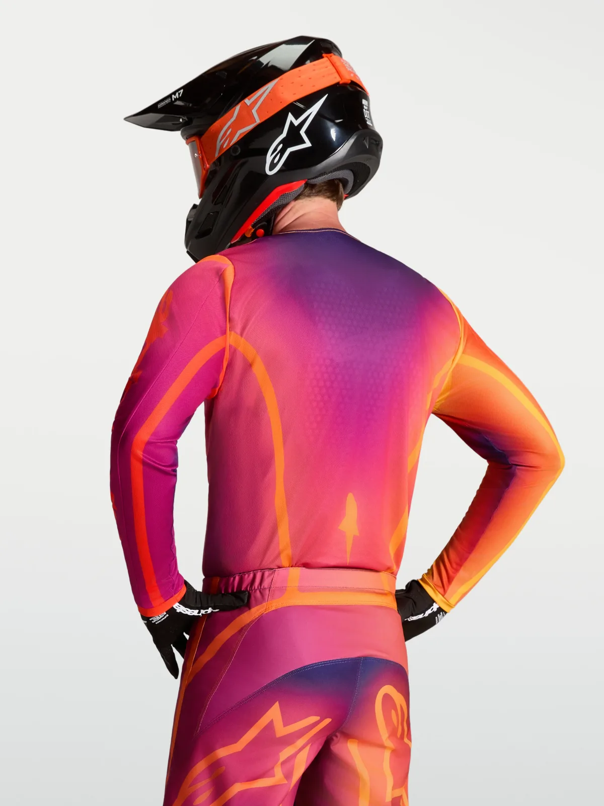 Мотокрос джърси Alpinestars Fluid Kepler Dark Purple Orange