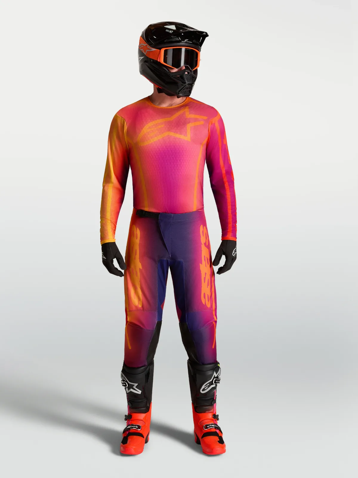 Мотокрос джърси Alpinestars Fluid Kepler Dark Purple Orange
