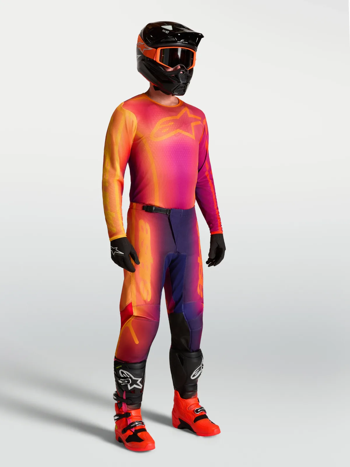 Мотокрос джърси Alpinestars Fluid Kepler Dark Purple Orange