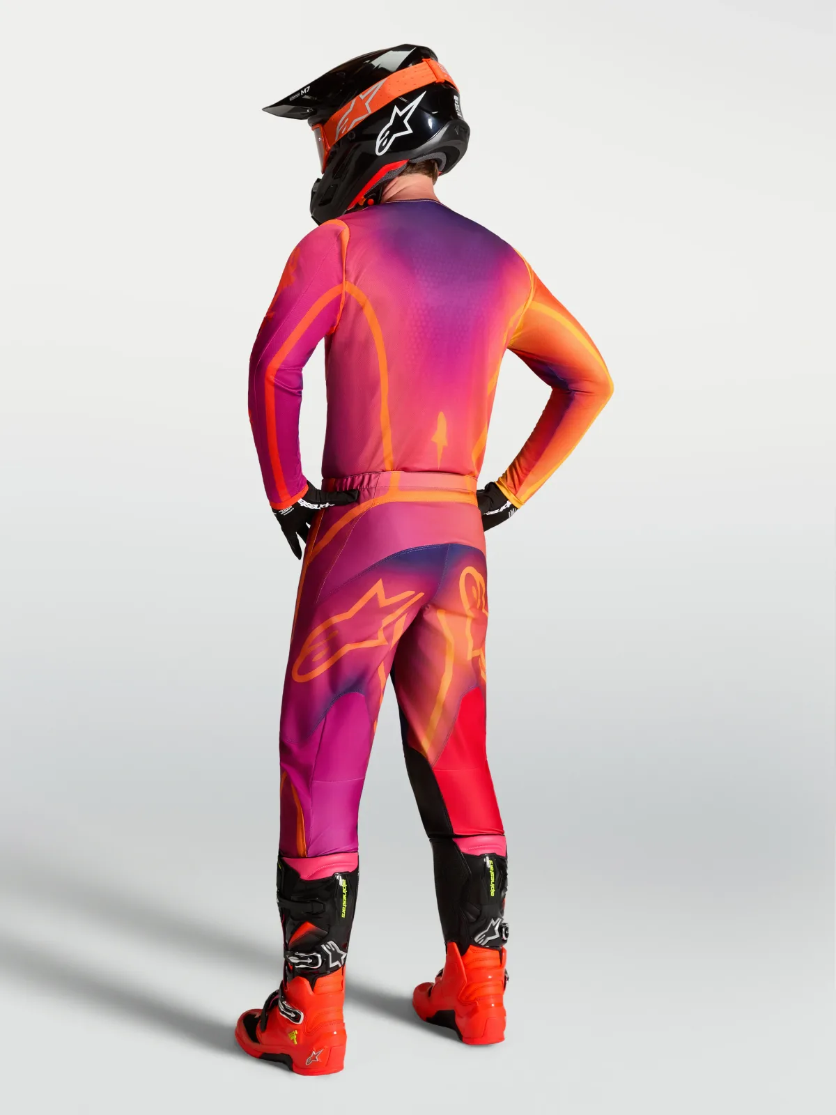 Мотокрос джърси Alpinestars Fluid Kepler Dark Purple Orange