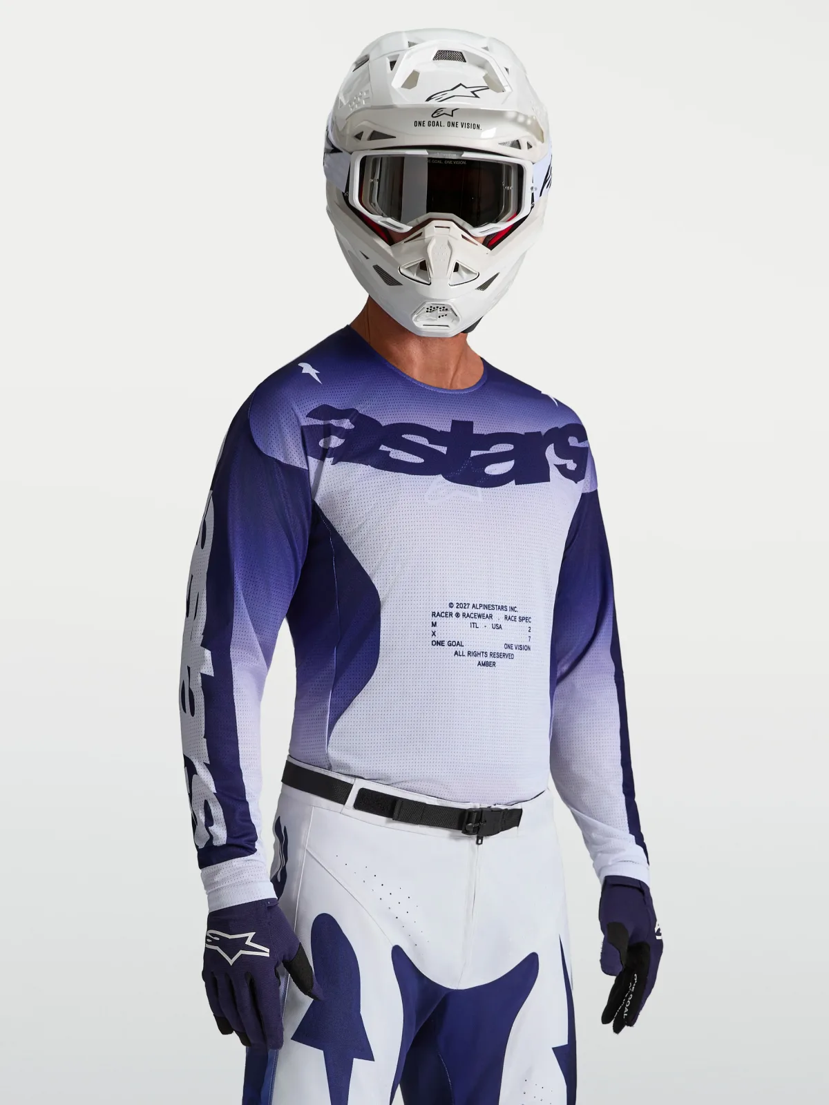 Мотокрос джърси Alpinestars Racer Air Amber Blue Navy White