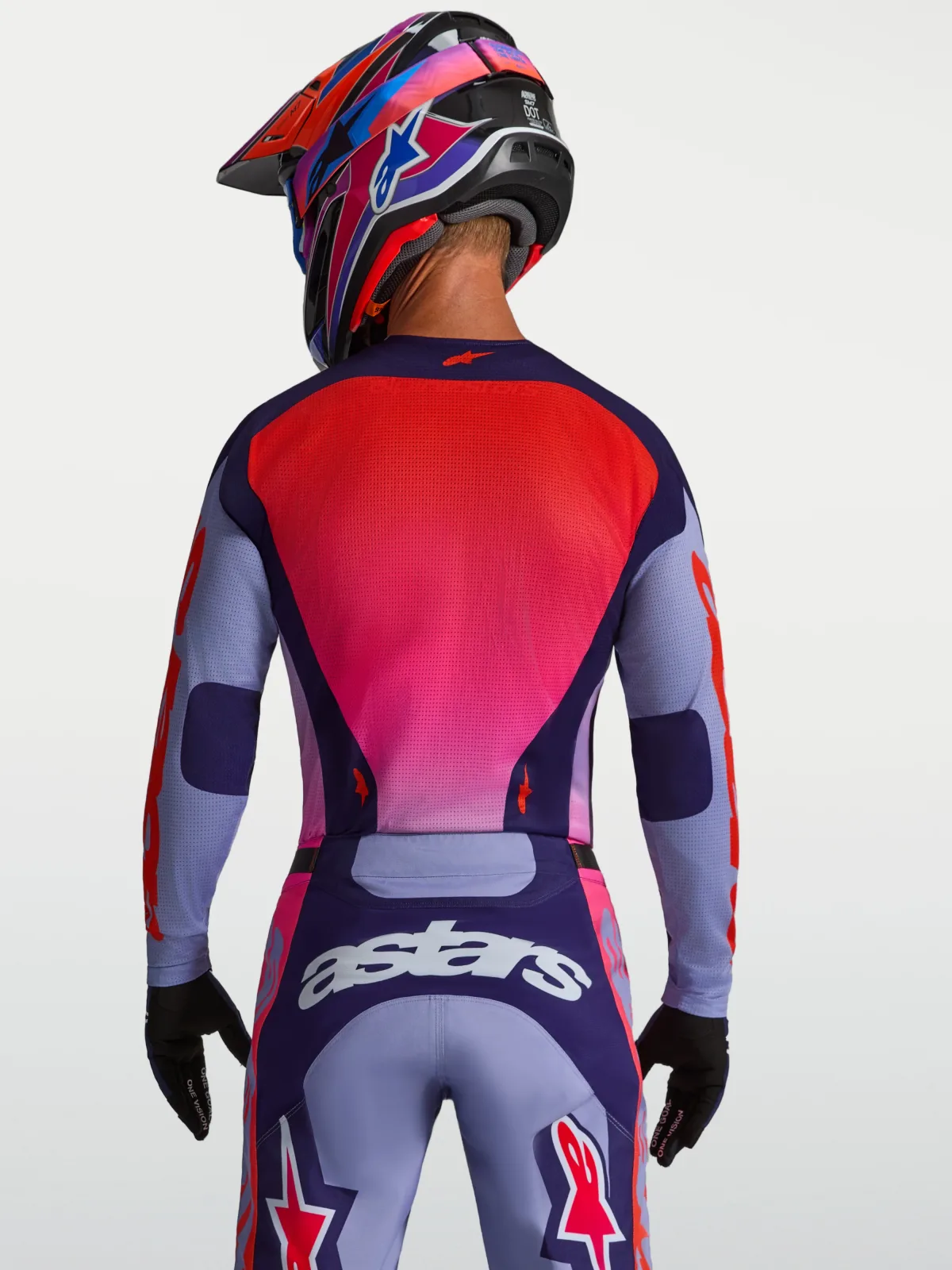 Мотокрос джърси Alpinestars Racer Air Hunt Light Violet Deep Purple Pink Fluo