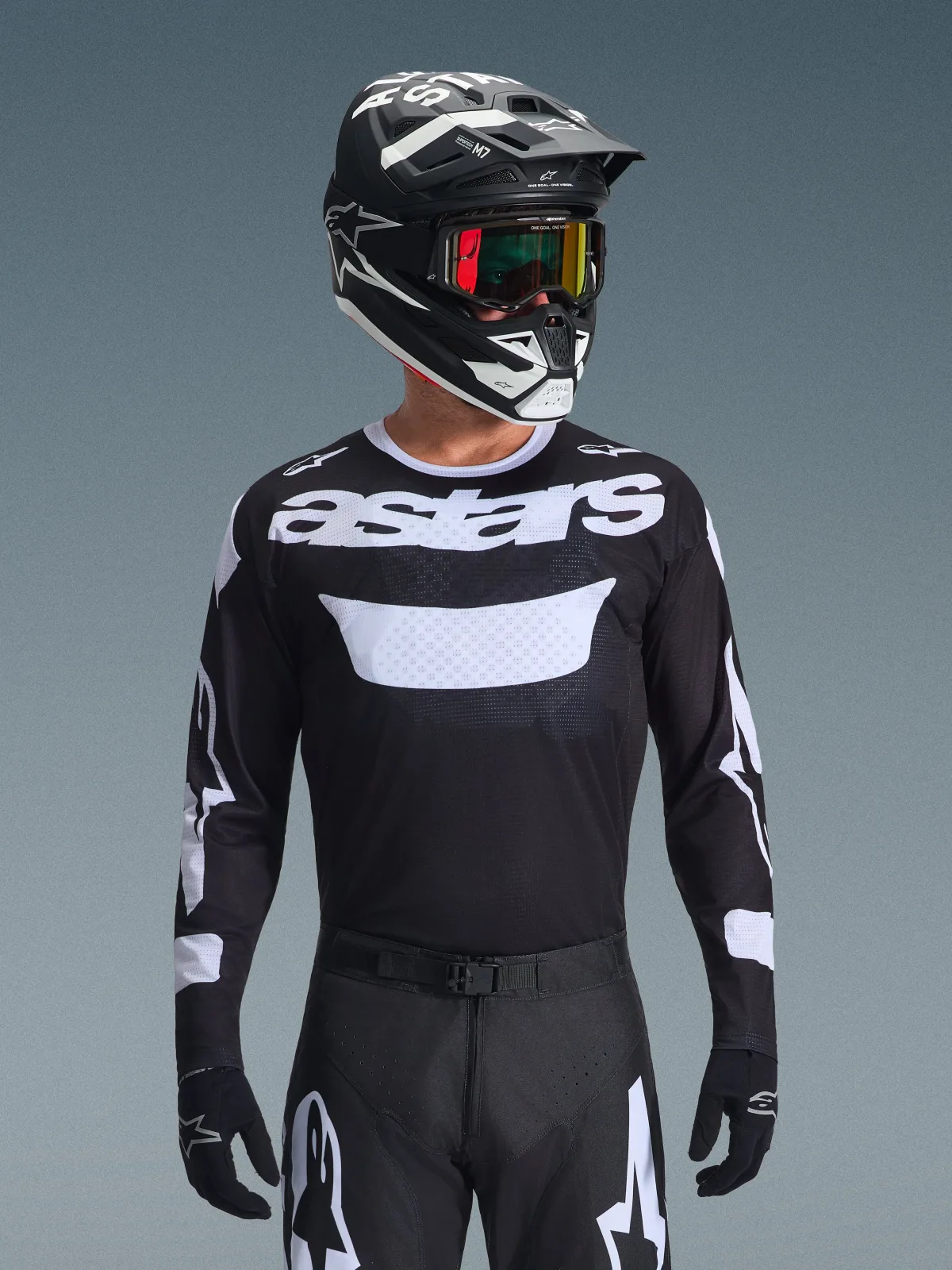 Мотокрос джърси Alpinestars Racer Air Riway Black White