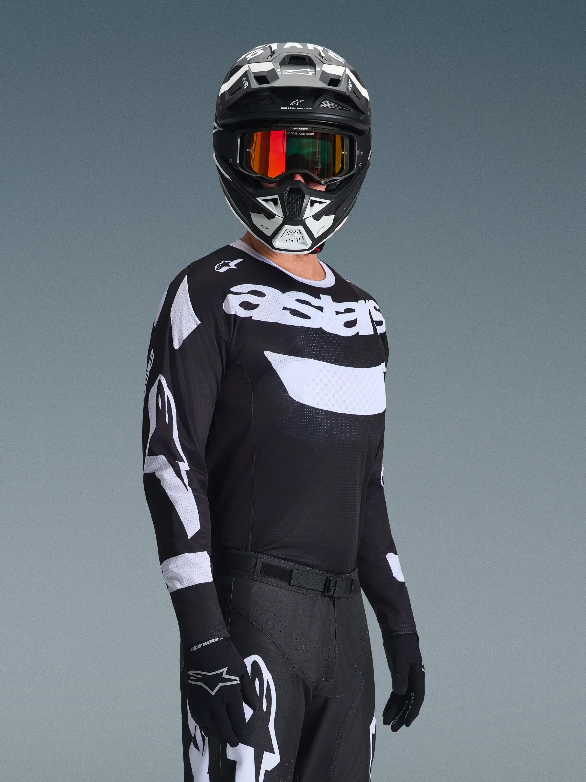 Мотокрос джърси Alpinestars Racer Air Riway Black White