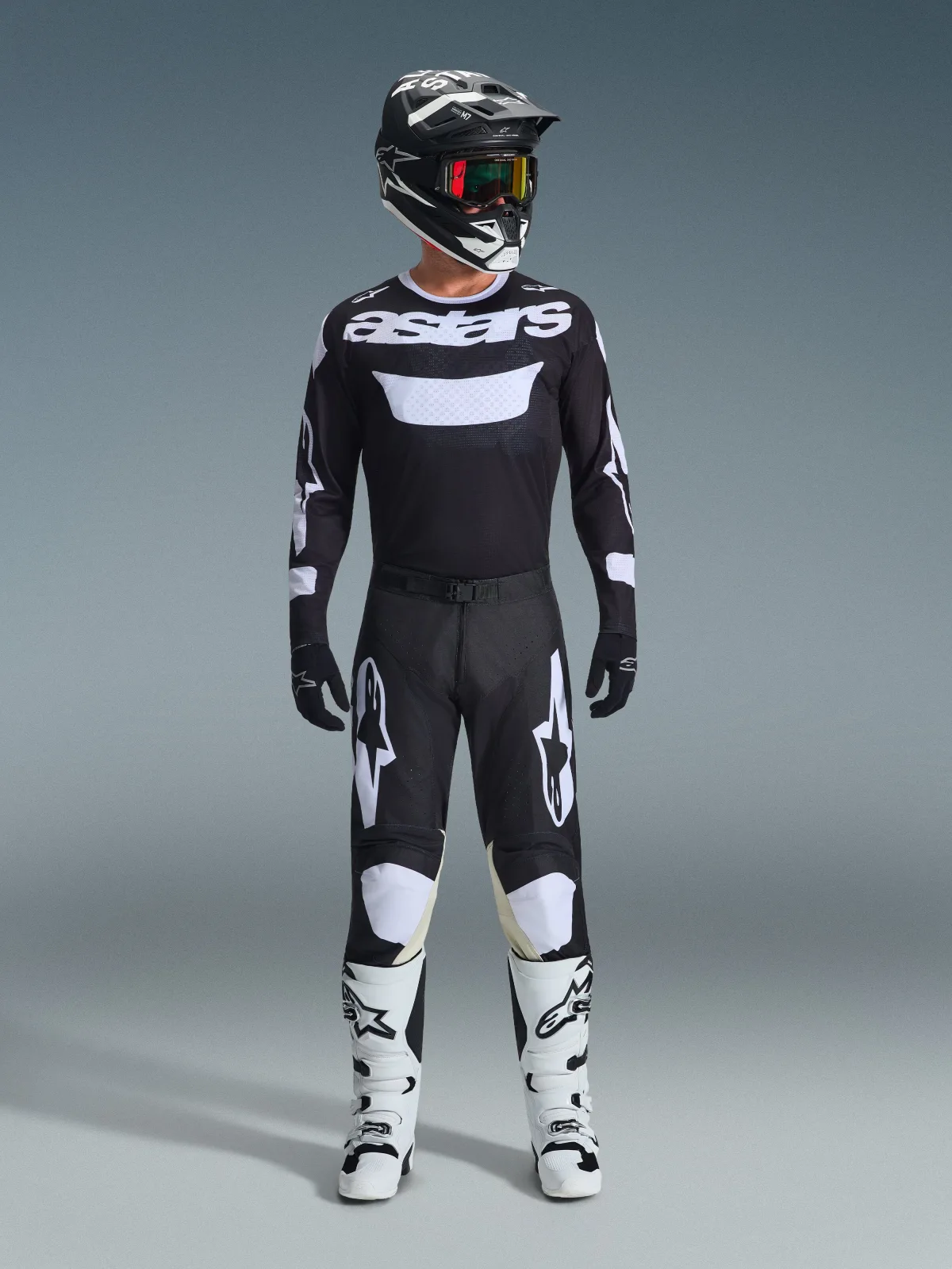 Мотокрос джърси Alpinestars Racer Air Riway Black White
