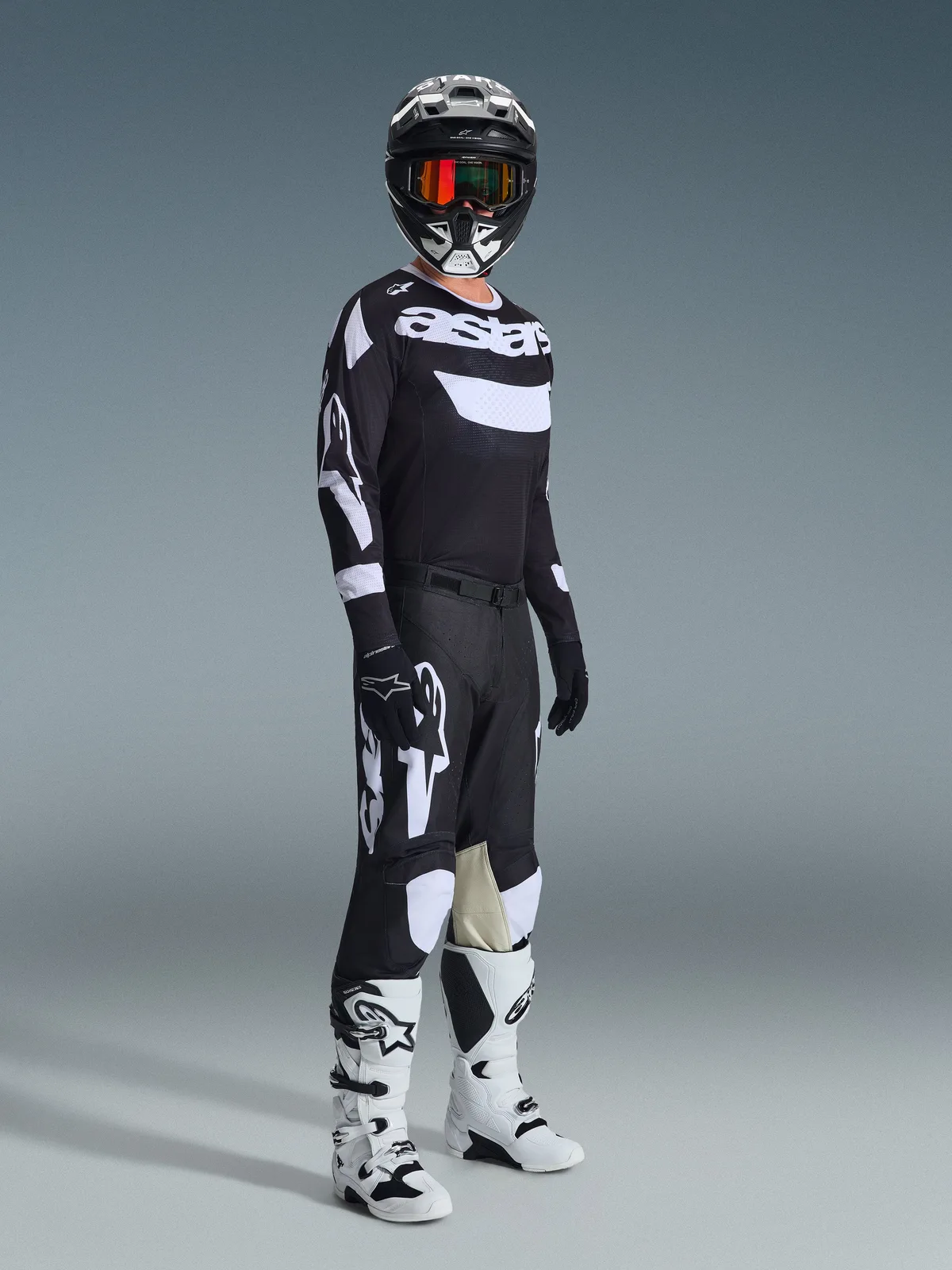 Мотокрос джърси Alpinestars Racer Air Riway Black White