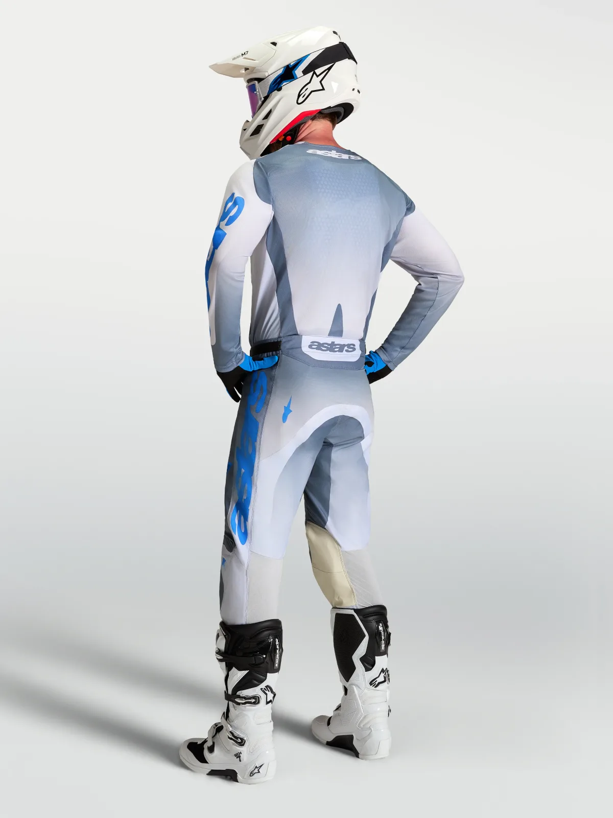 Мотокрос джърси Alpinestars Racer Amber Ash Gray Light Lilac Ucla Blue
