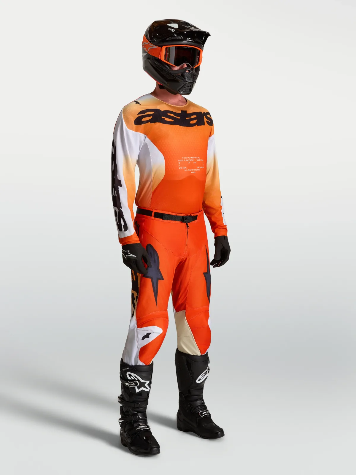 Мотокрос джърси Alpinestars Racer Amber Cardinal Red Light Lilac Black