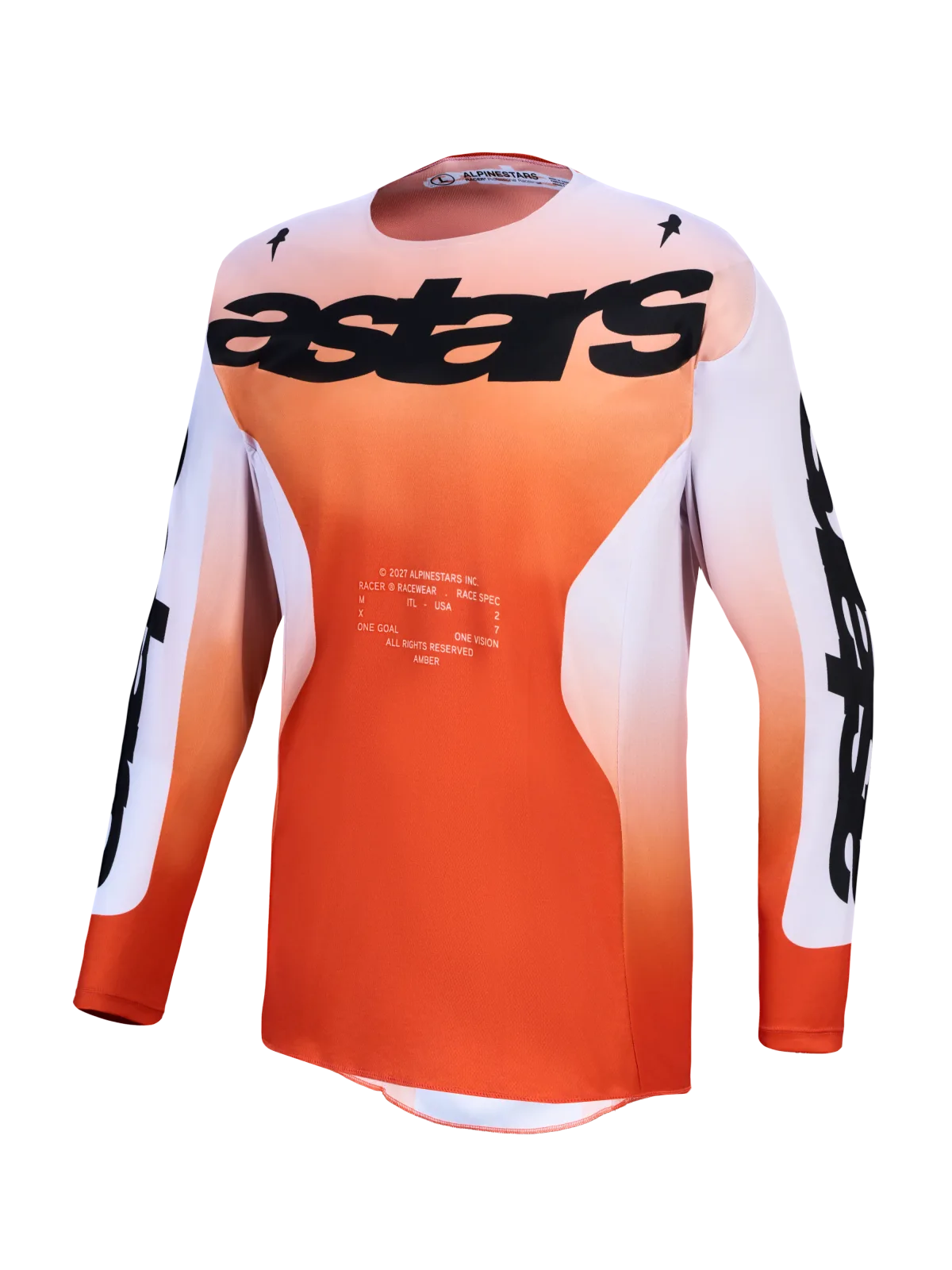 Мотокрос джърси Alpinestars Racer Amber Cardinal Red Light Lilac Black