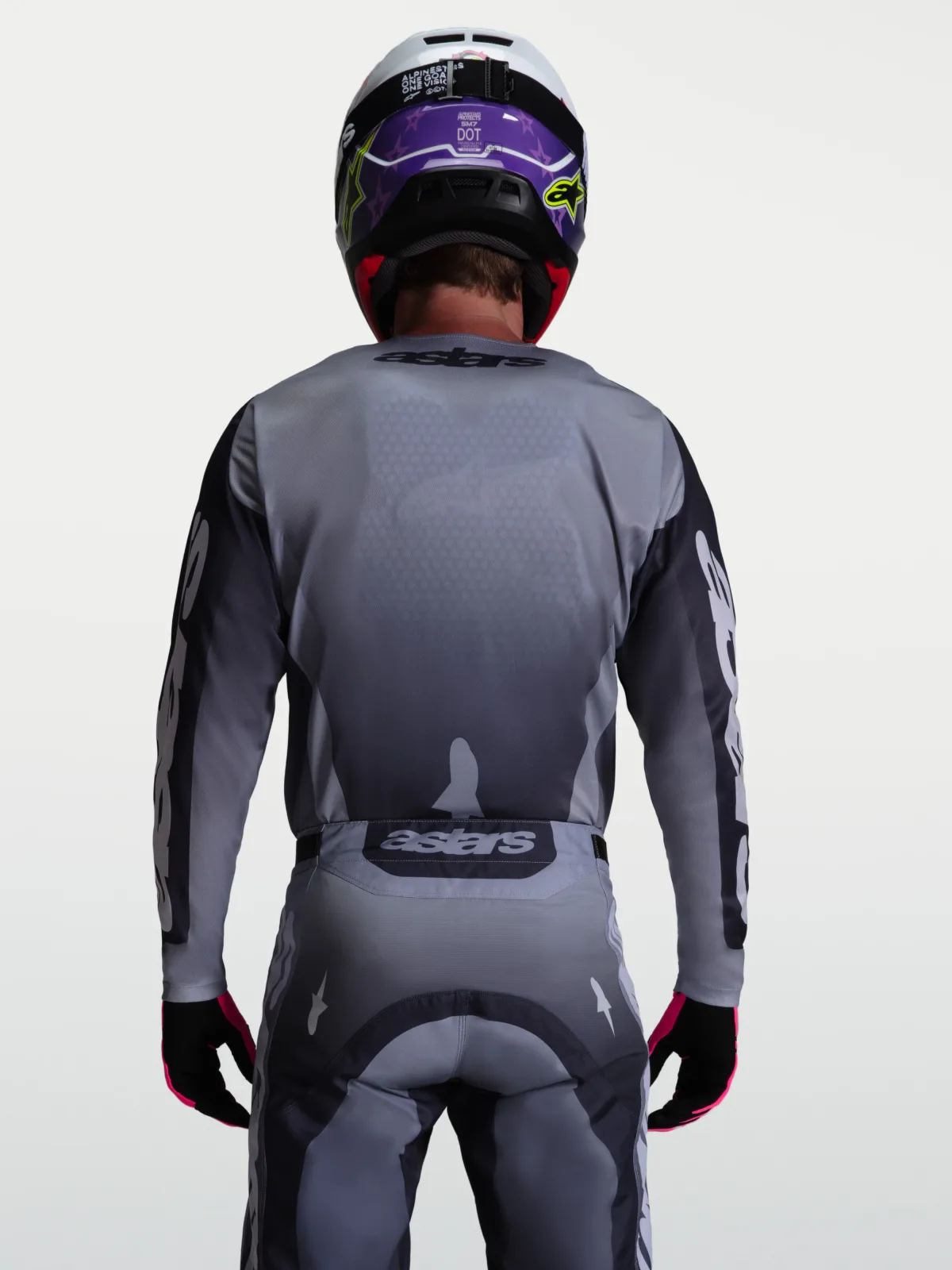 Мотокрос джърси Alpinestars Racer Amber Graystone Cold Gray Light Lilac