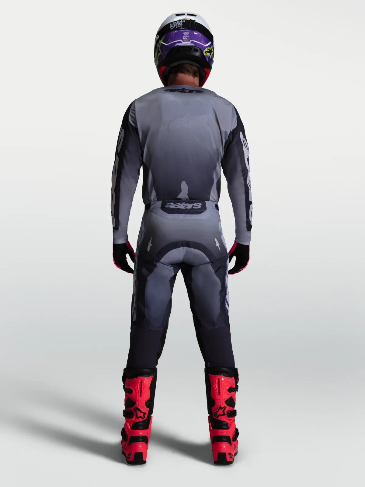 Мотокрос джърси Alpinestars Racer Amber Graystone Cold Gray Light Lilac