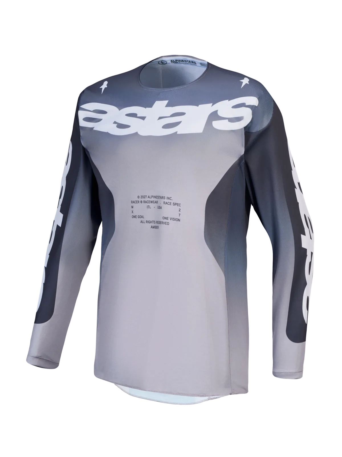 Мотокрос джърси Alpinestars Racer Amber Graystone Cold Gray Light Lilac