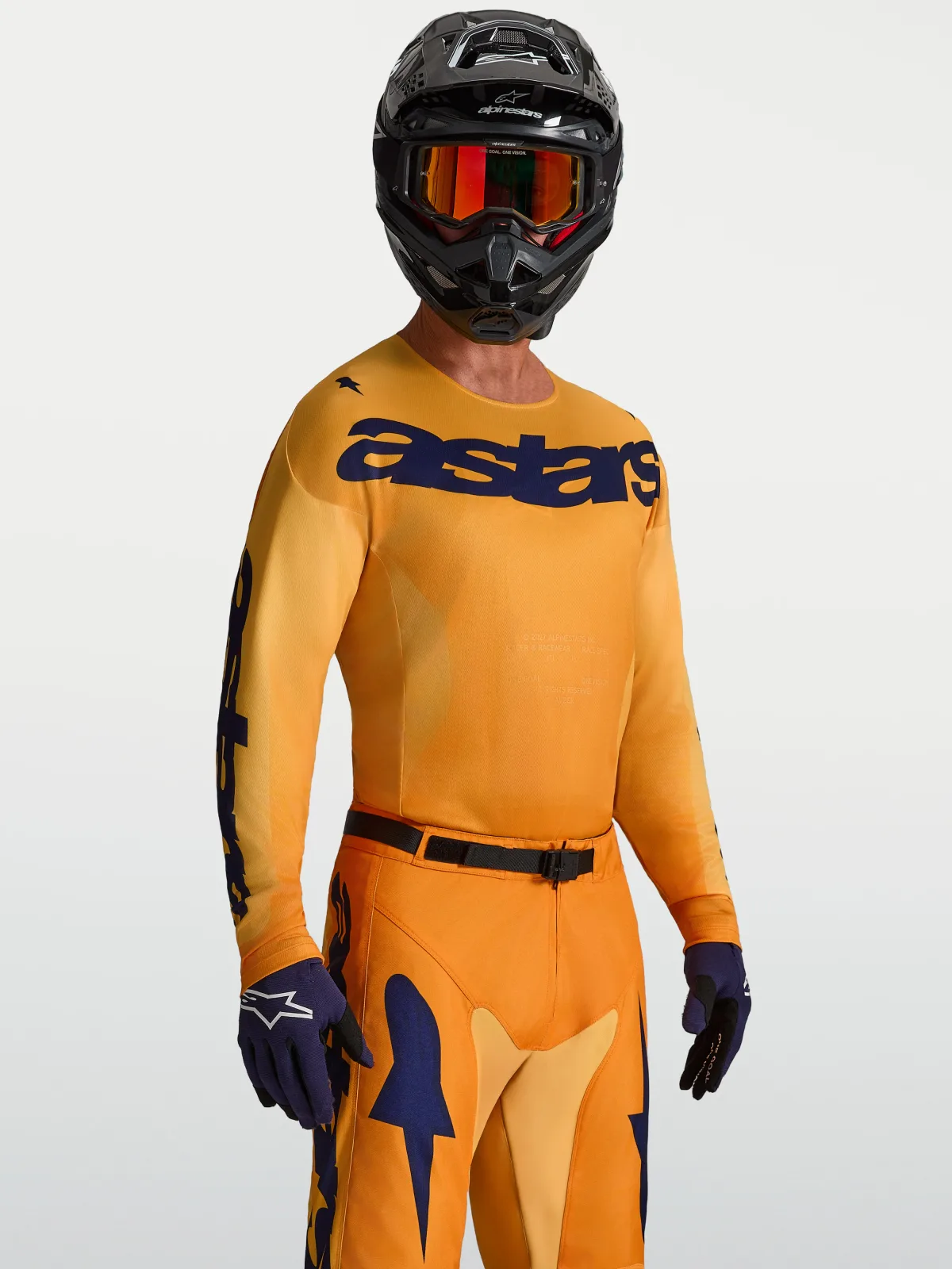 Мотокрос джърси Alpinestars Racer Amber Orange Gold Deep Blue