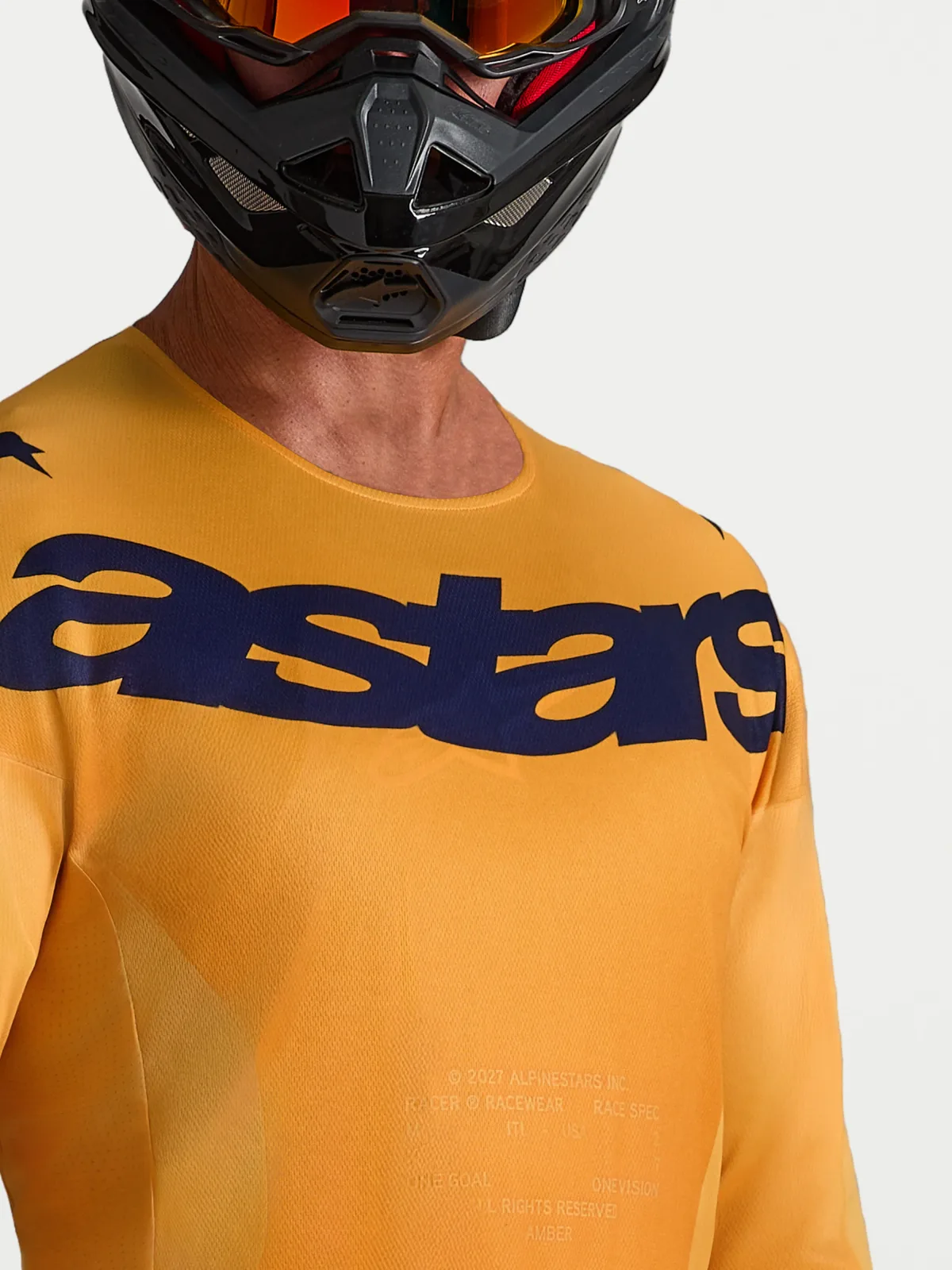Мотокрос джърси Alpinestars Racer Amber Orange Gold Deep Blue