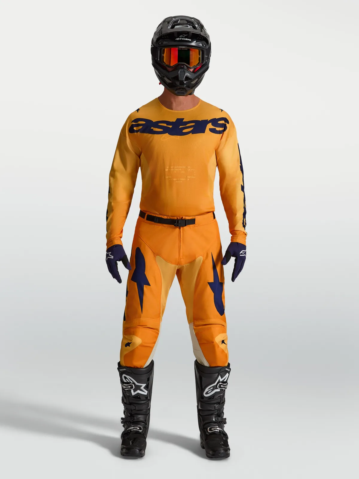 Мотокрос джърси Alpinestars Racer Amber Orange Gold Deep Blue